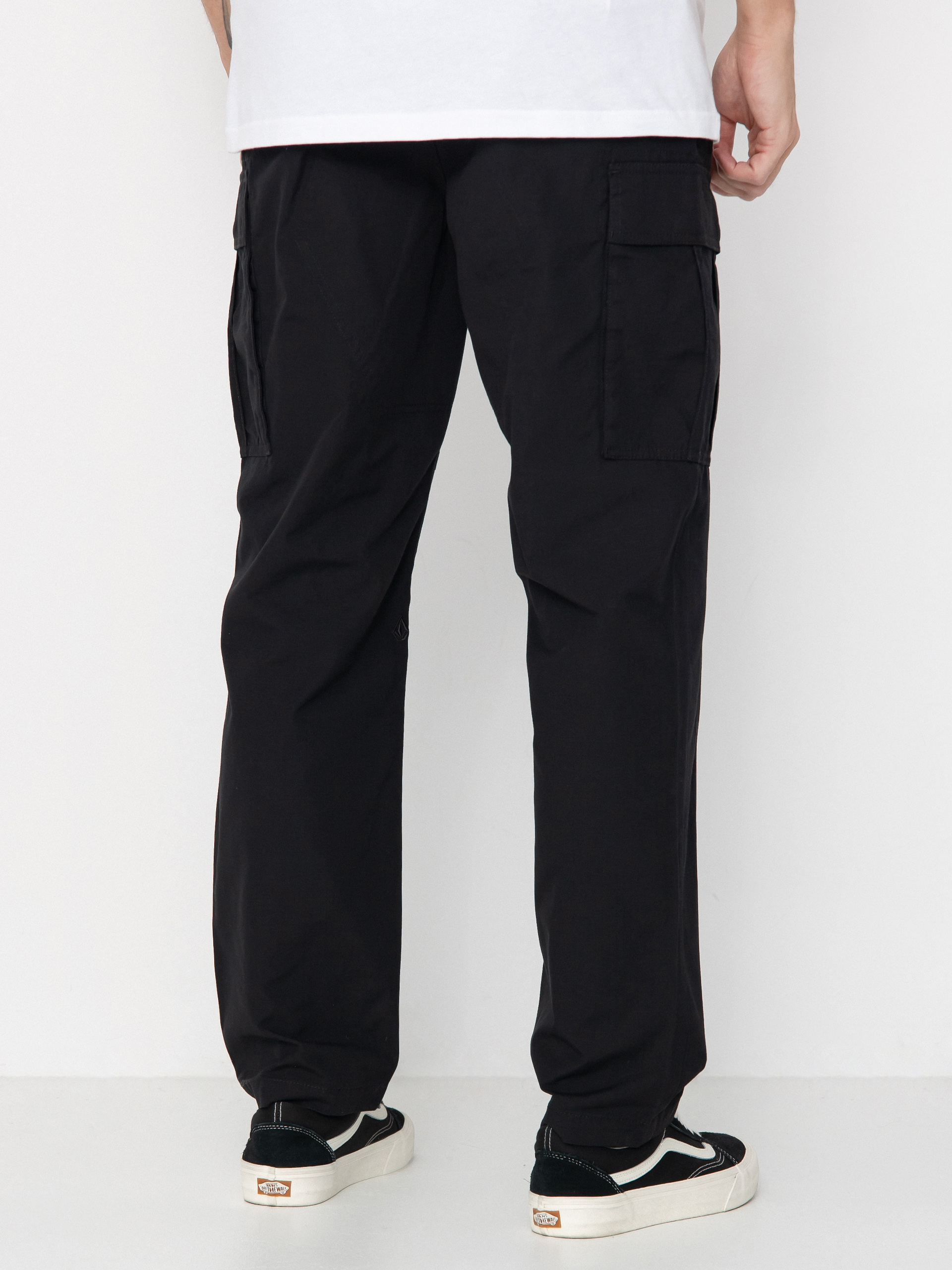 Nohavice Volcom Strange Tripper Tapered Cargo (black)