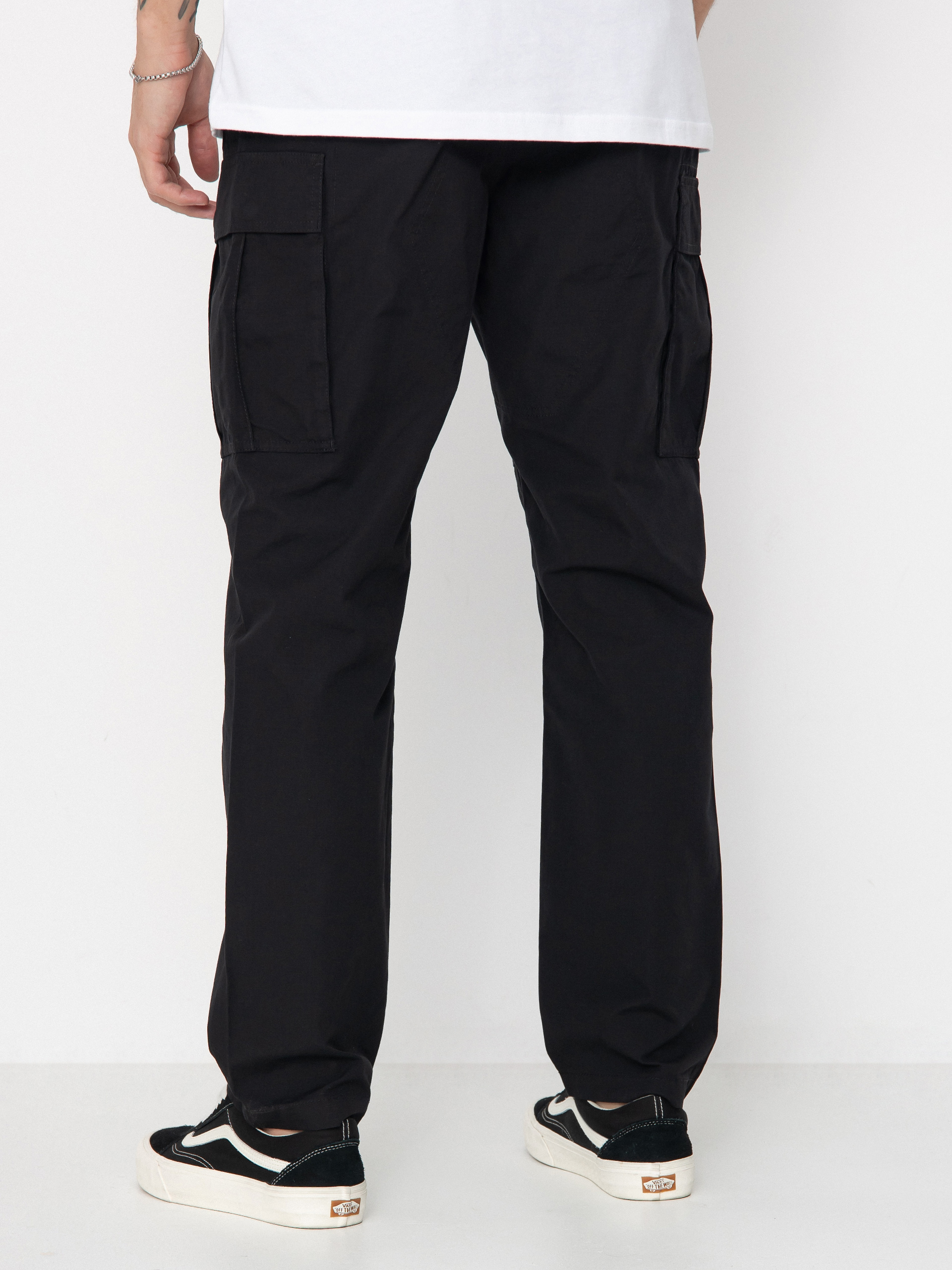 Nohavice Volcom Strange Tripper Tapered Cargo (black)