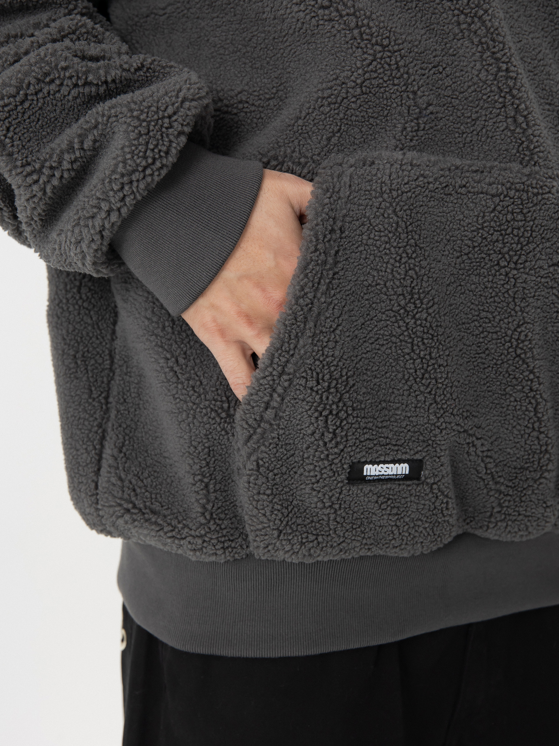 Bunda MassDnm Patch Teddy Hoody (grey)