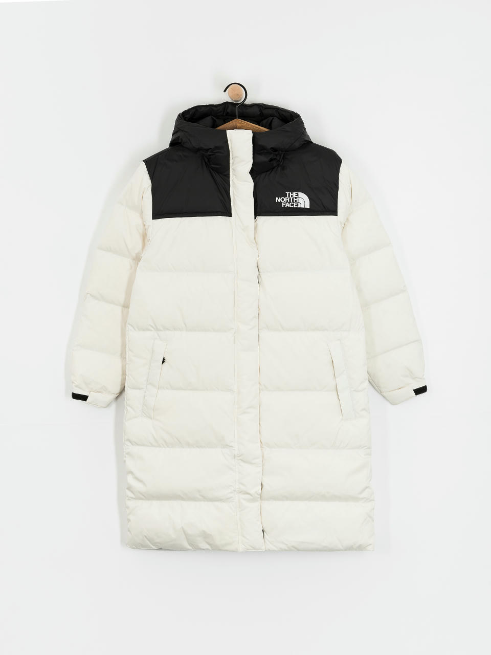 Bunda The North Face Nuptse Parka Wmn (white dune/tnf black)