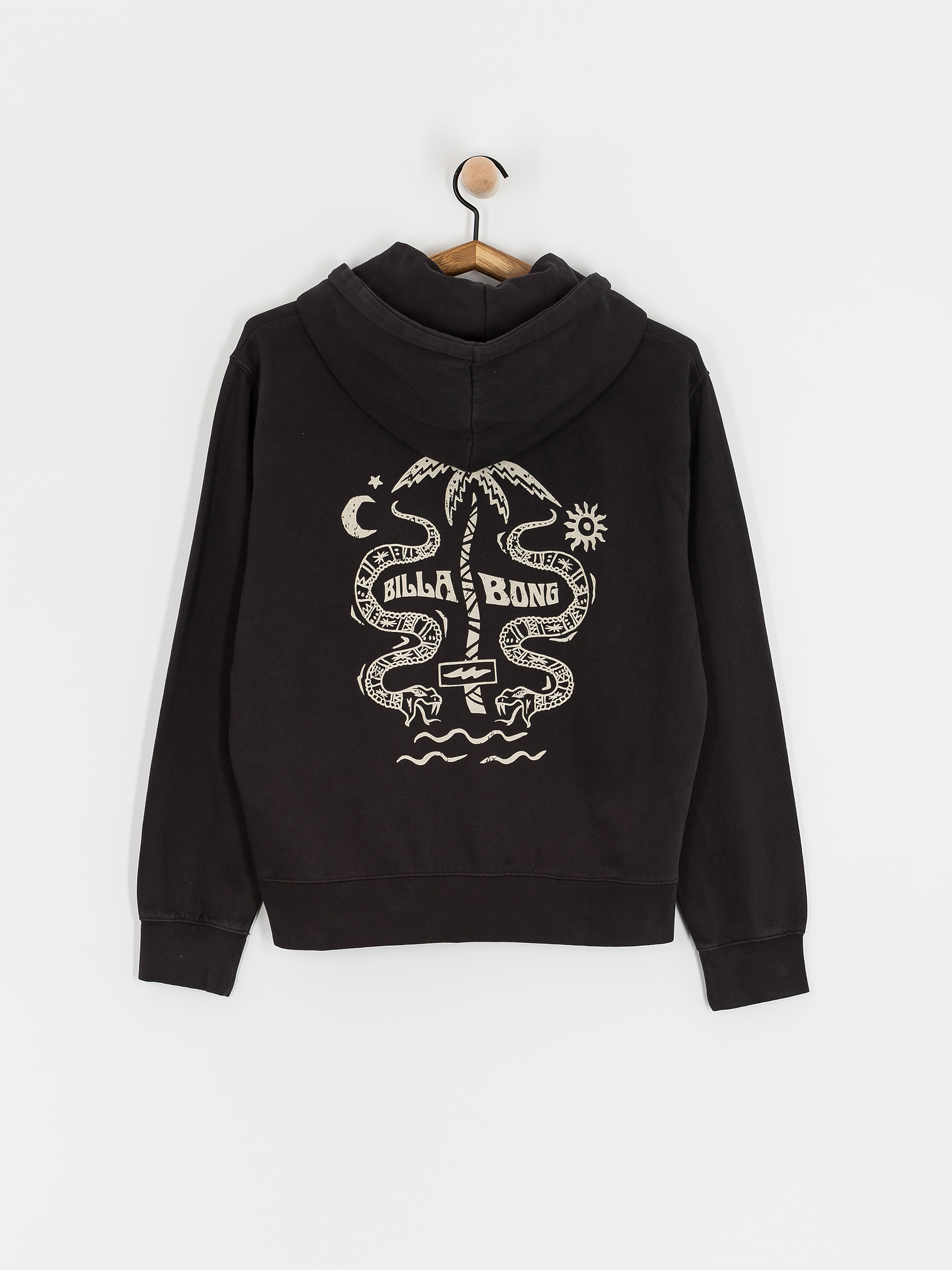Mikina s kapucňou Billabong Snake Mantra HD Wmn (off black)