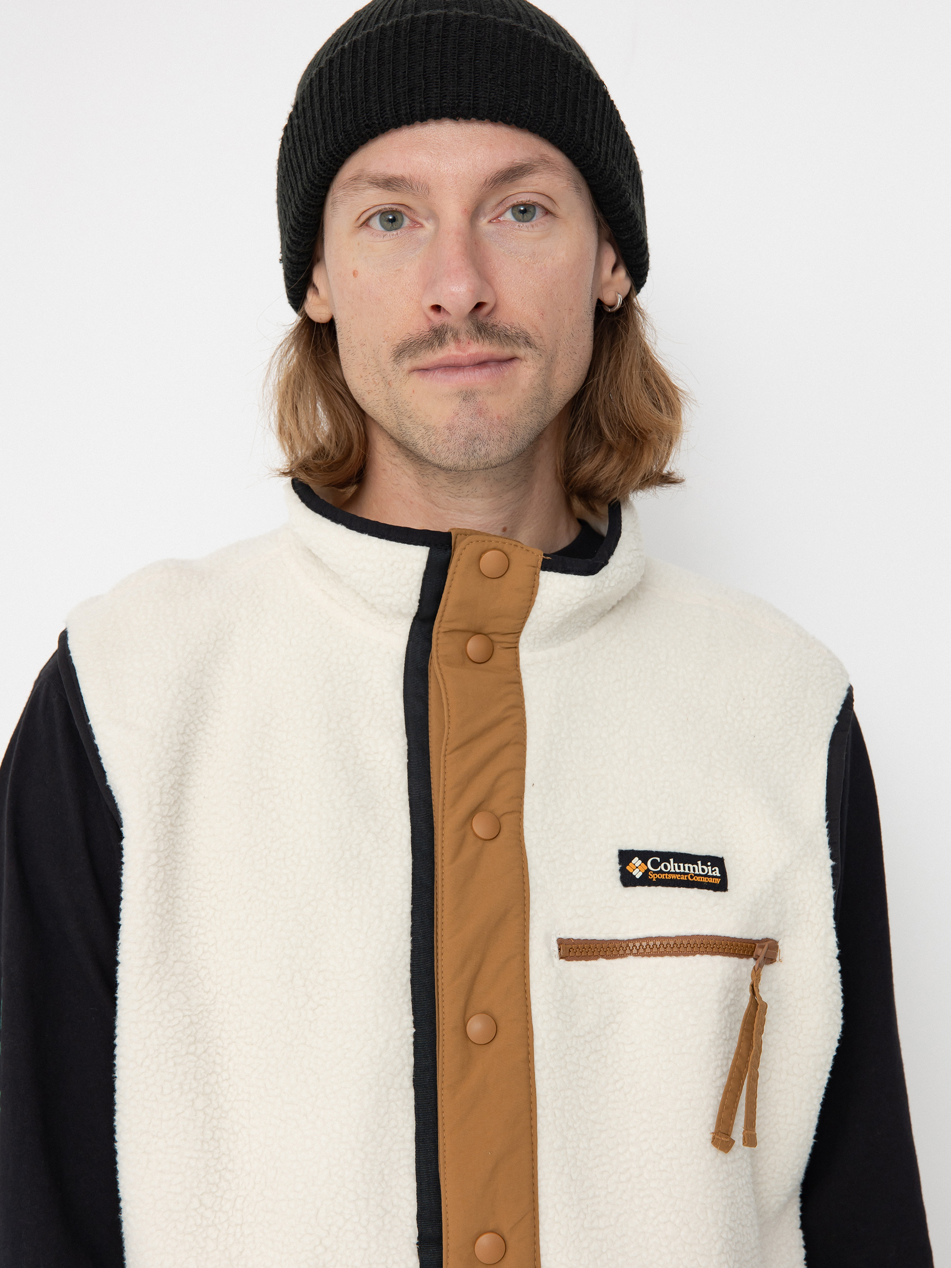 Pánsky Flísová mikina Columbia Helvetia II Vest (chalk)