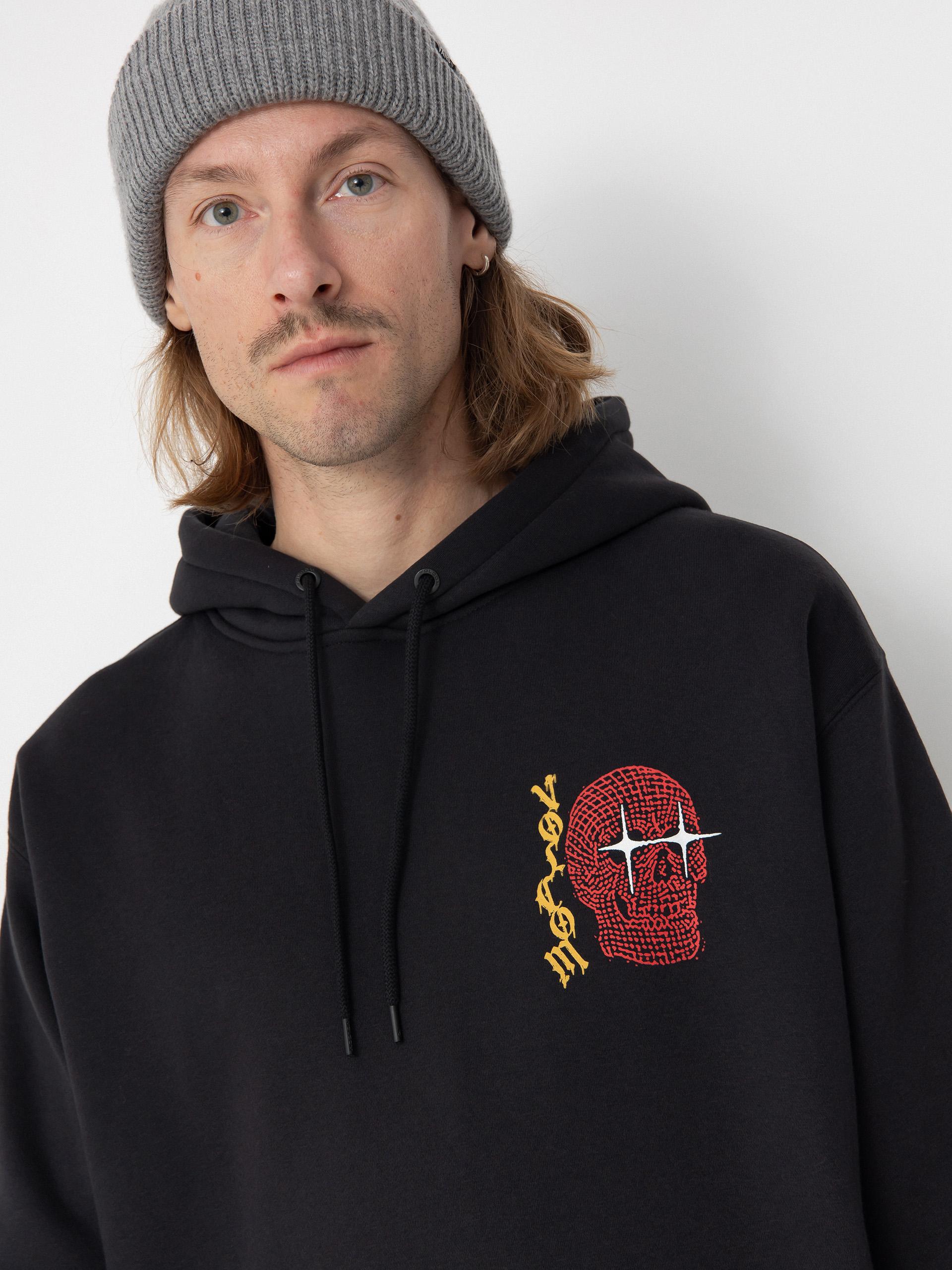 Mikina s kapucňou Volcom Noder HD (black)