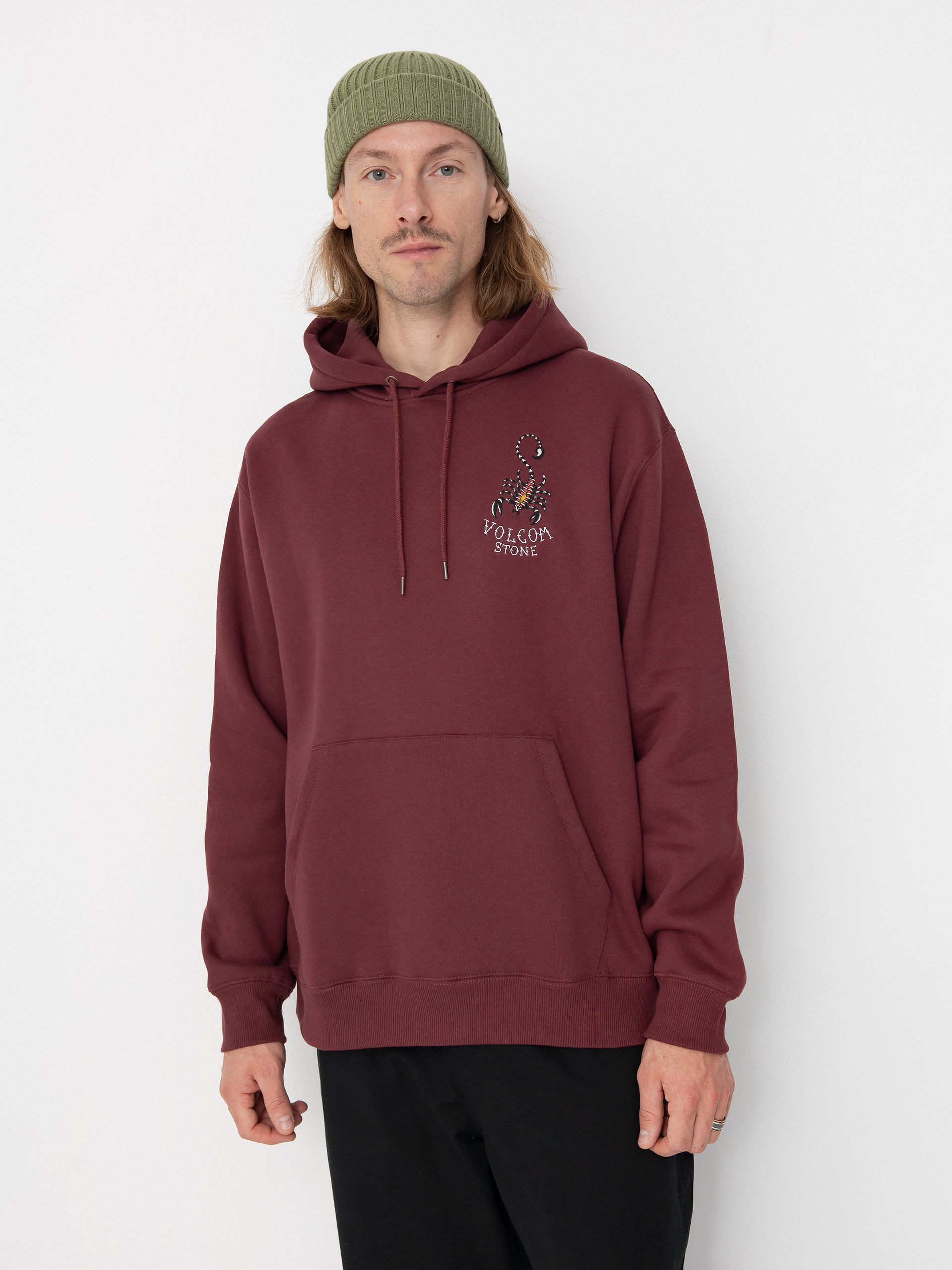 Mikina s kapucňou Volcom Lintell Classic HD (merlot)