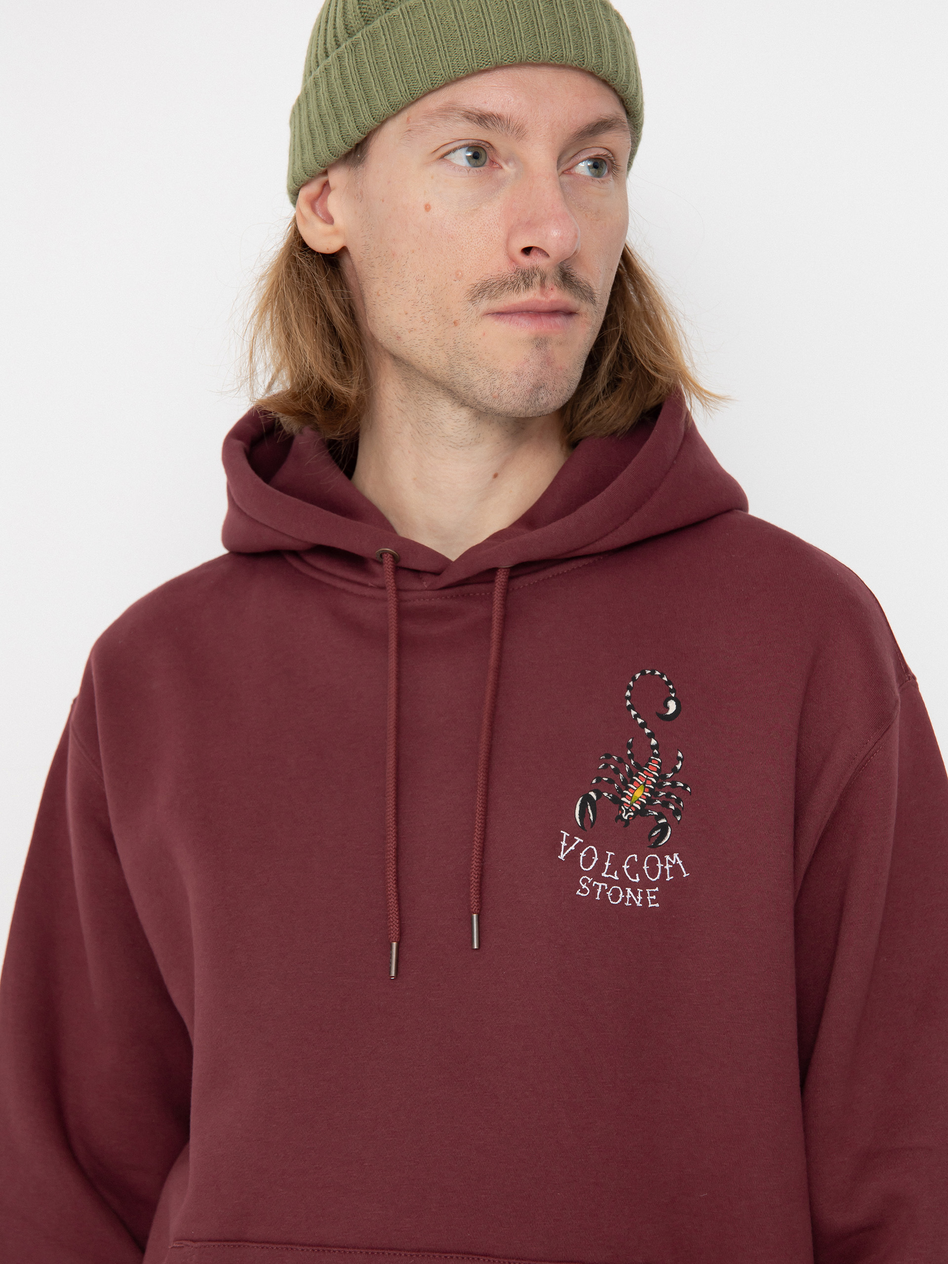 Mikina s kapucňou Volcom Lintell Classic HD (merlot)