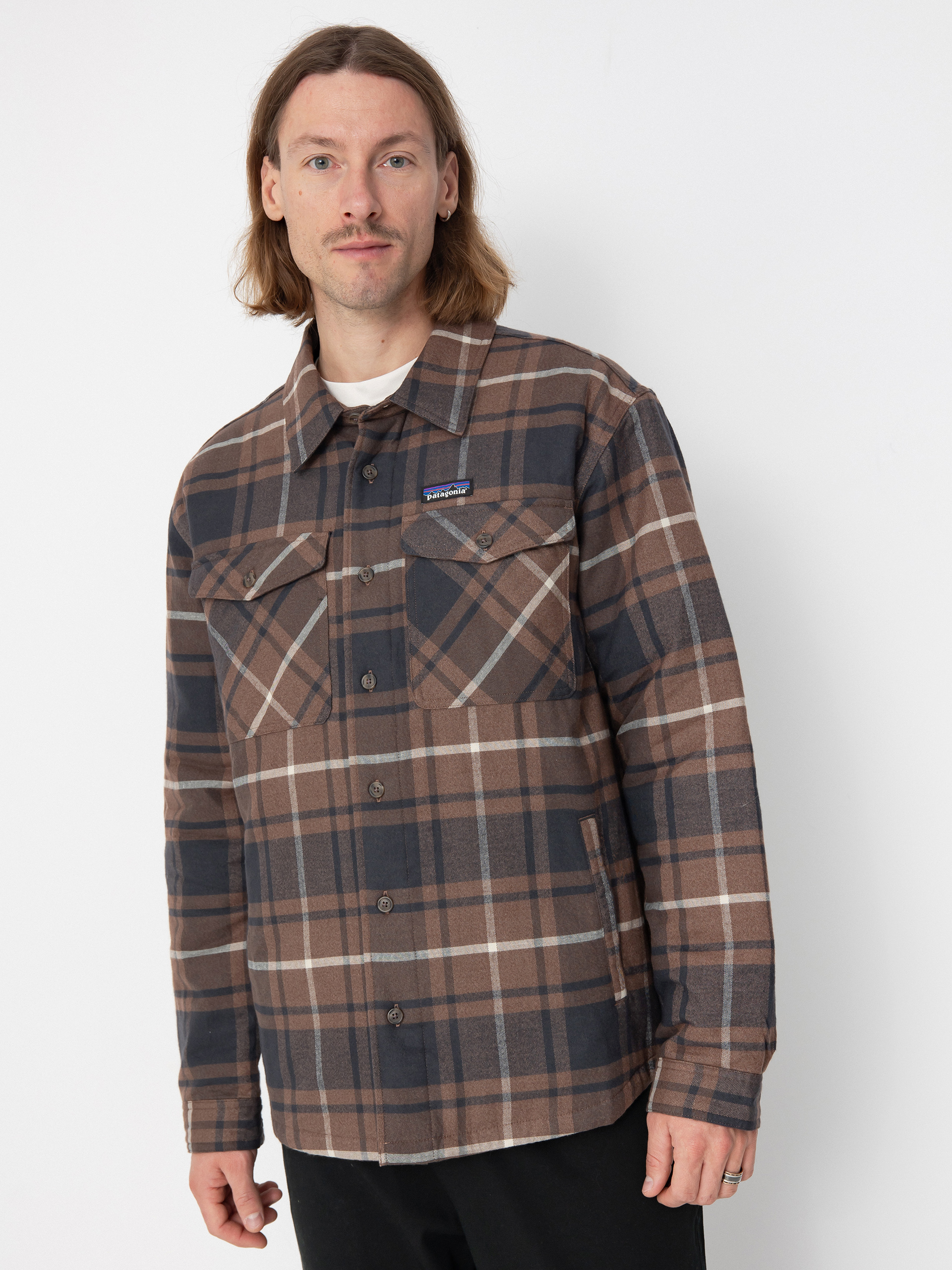 Kou0161eu013ea Patagonia LW Insulated Fjord Flannel (outdoor molasses brown)