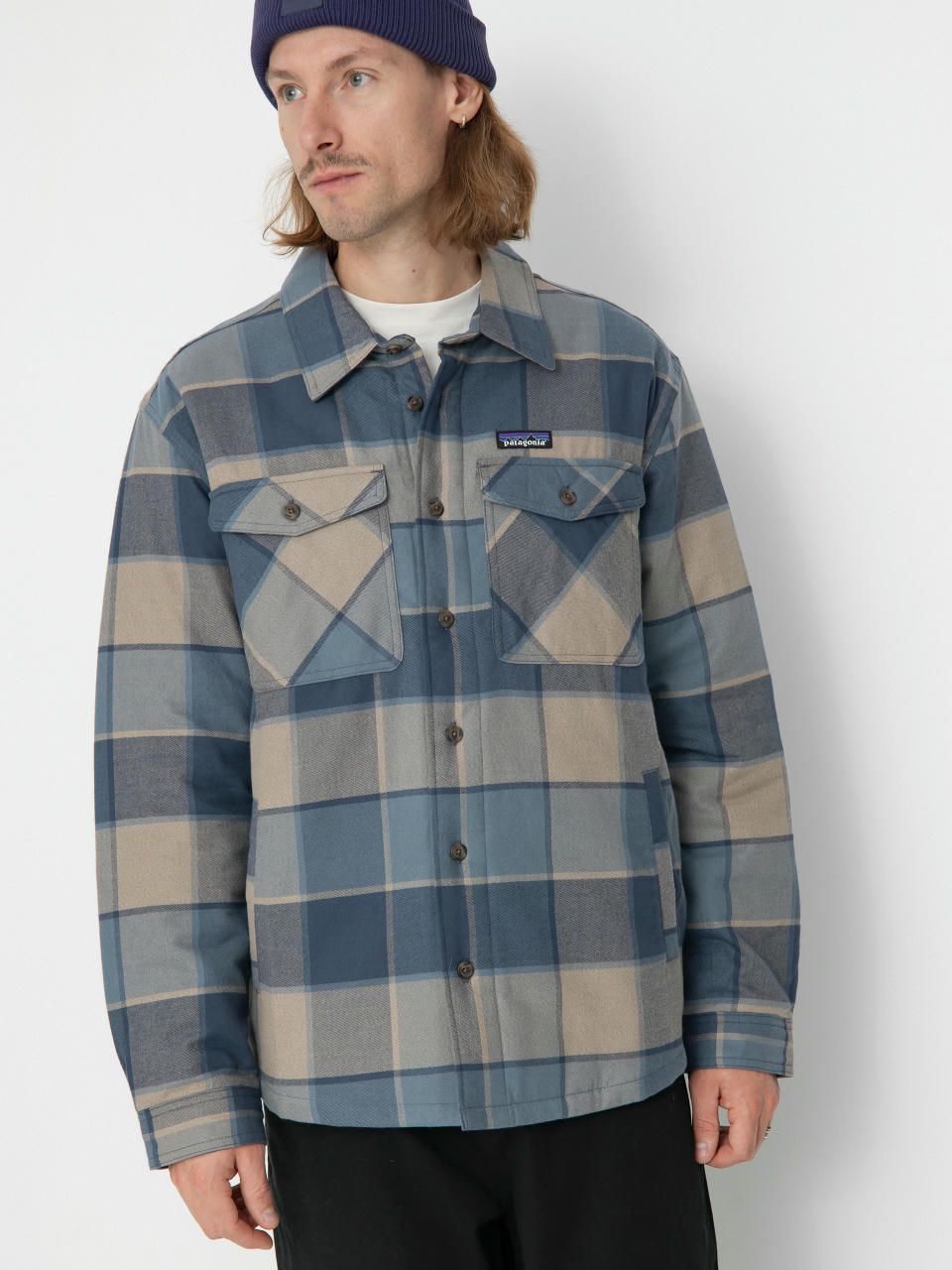 Košeľa Patagonia LW Insulated Fjord Flannel (william smolder blue)