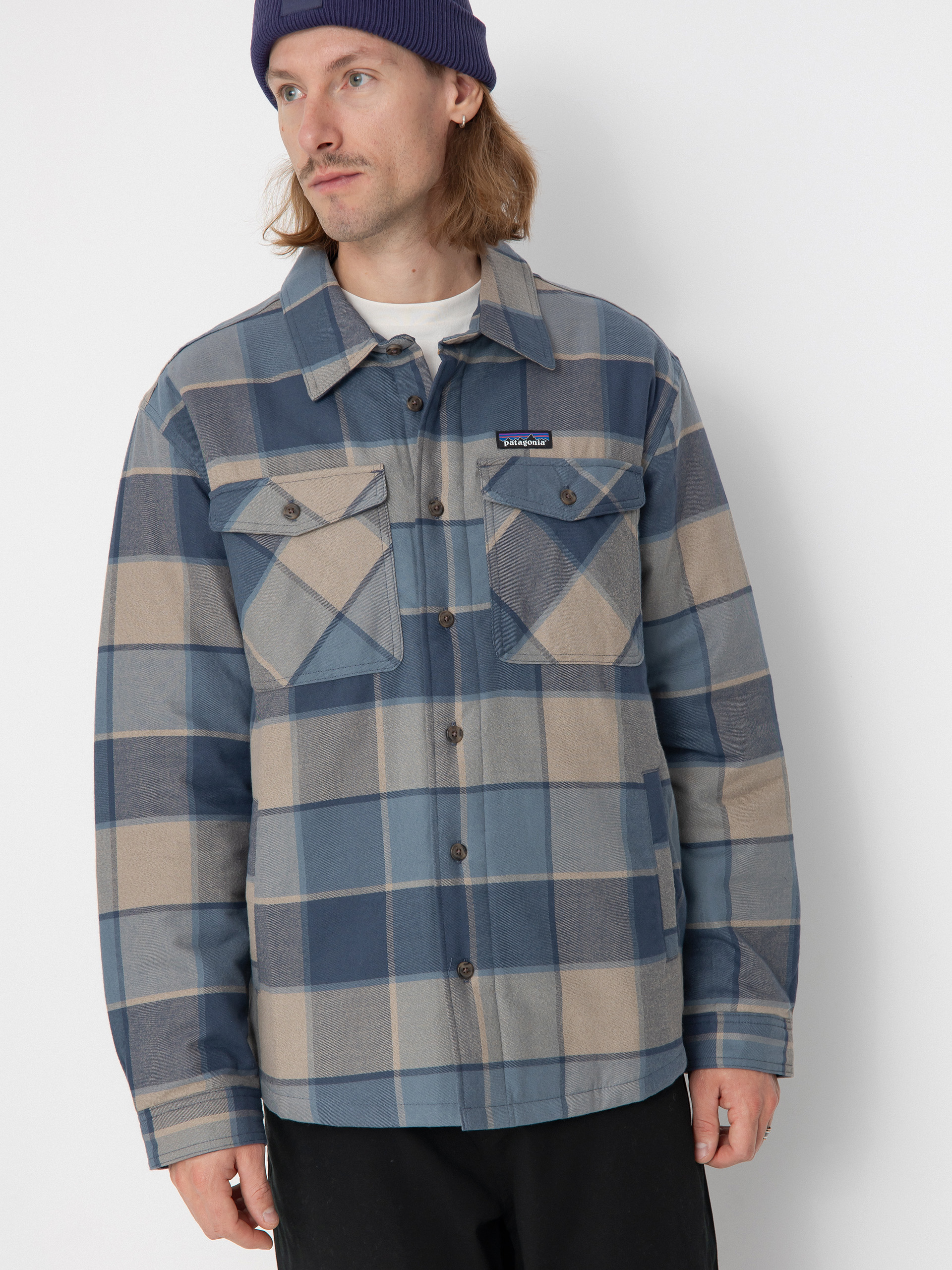 Košeľa Patagonia LW Insulated Fjord Flannel (william smolder blue)