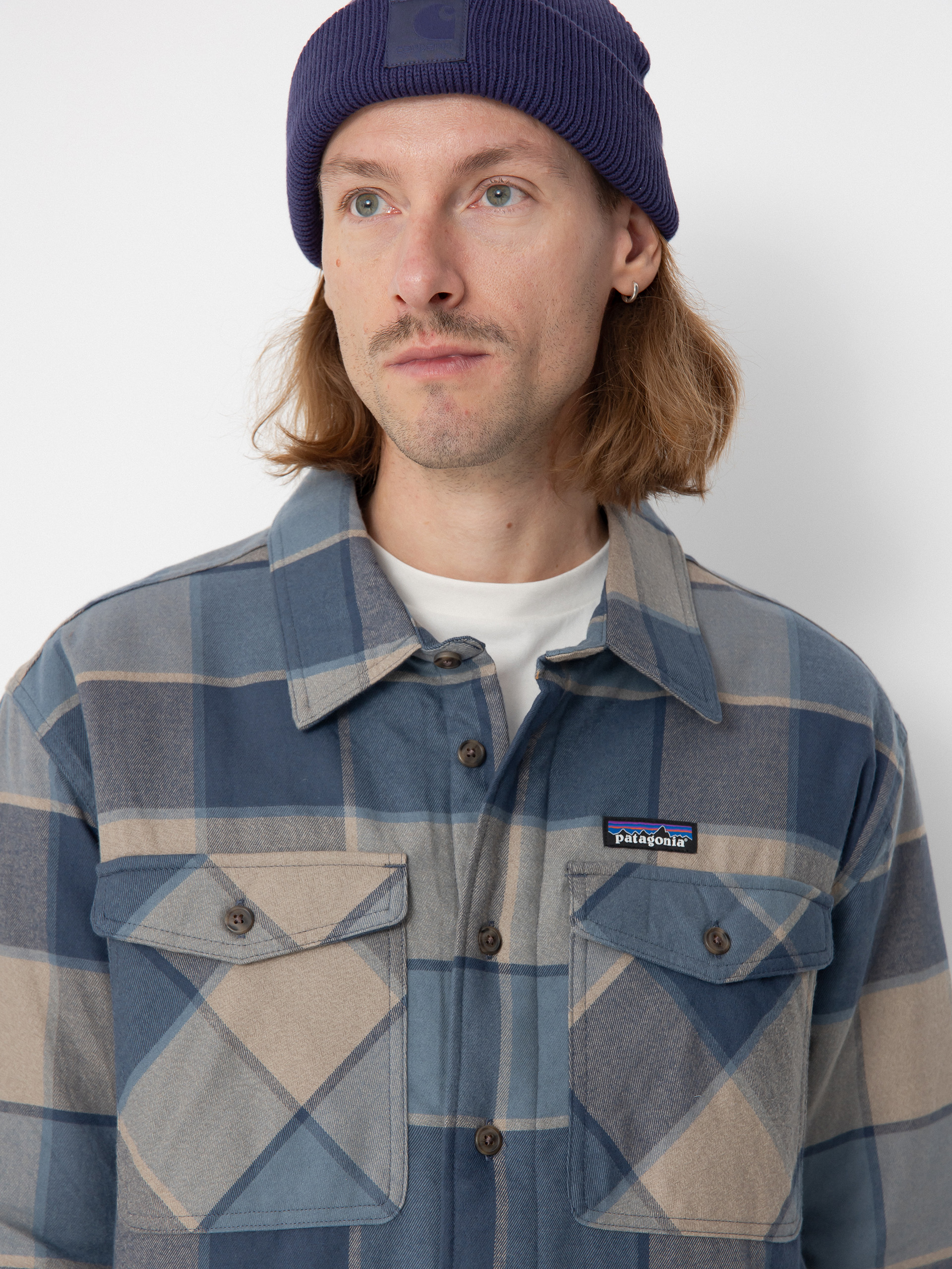 Košeľa Patagonia LW Insulated Fjord Flannel (william smolder blue)