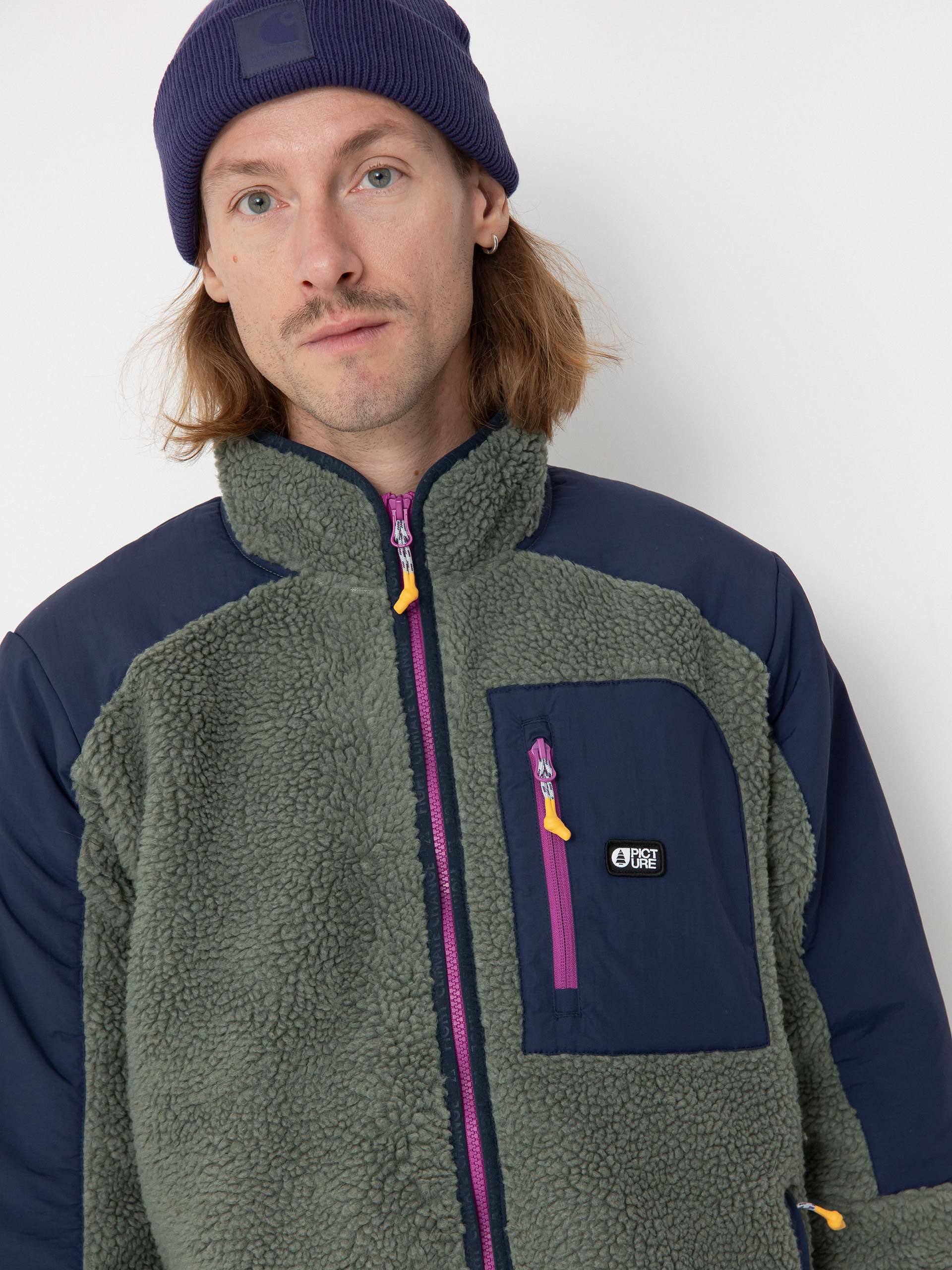 Pánsky Flísová mikina Picture Quilchena (green spray dark blue)