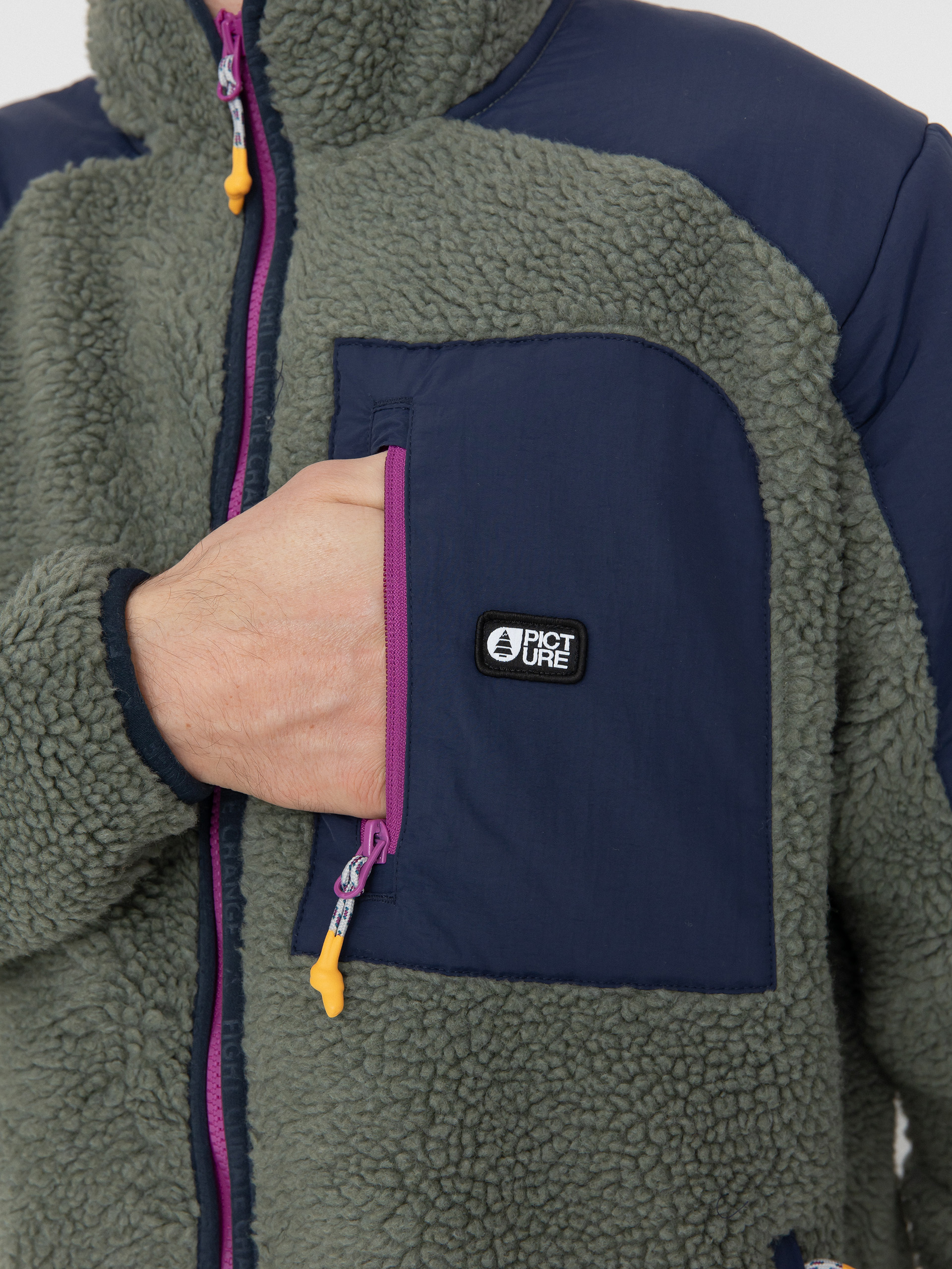 Pánsky Flísová mikina Picture Quilchena (green spray dark blue)