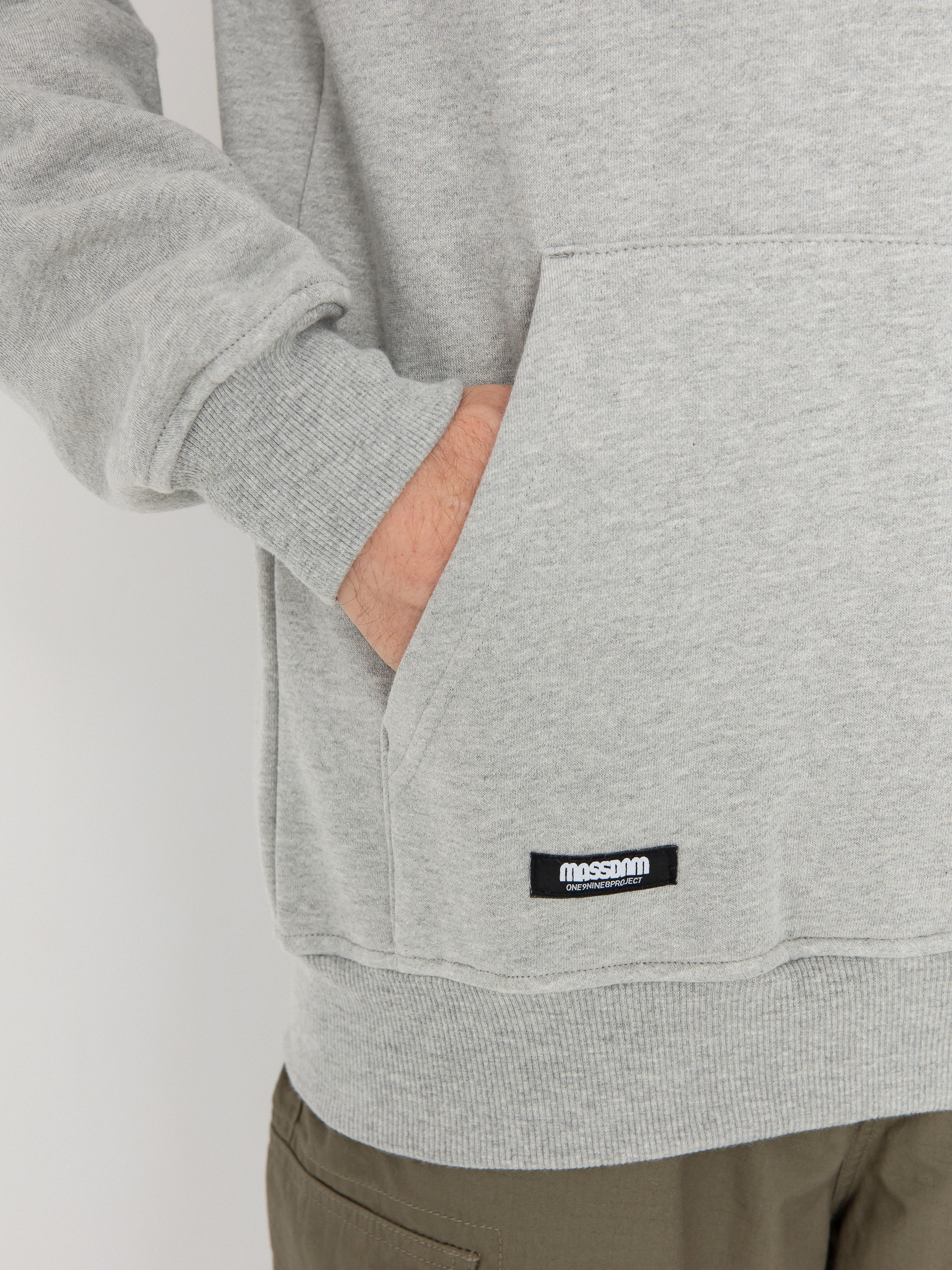 Mikina s kapucňou MassDnm Patch HD (lt heather grey)