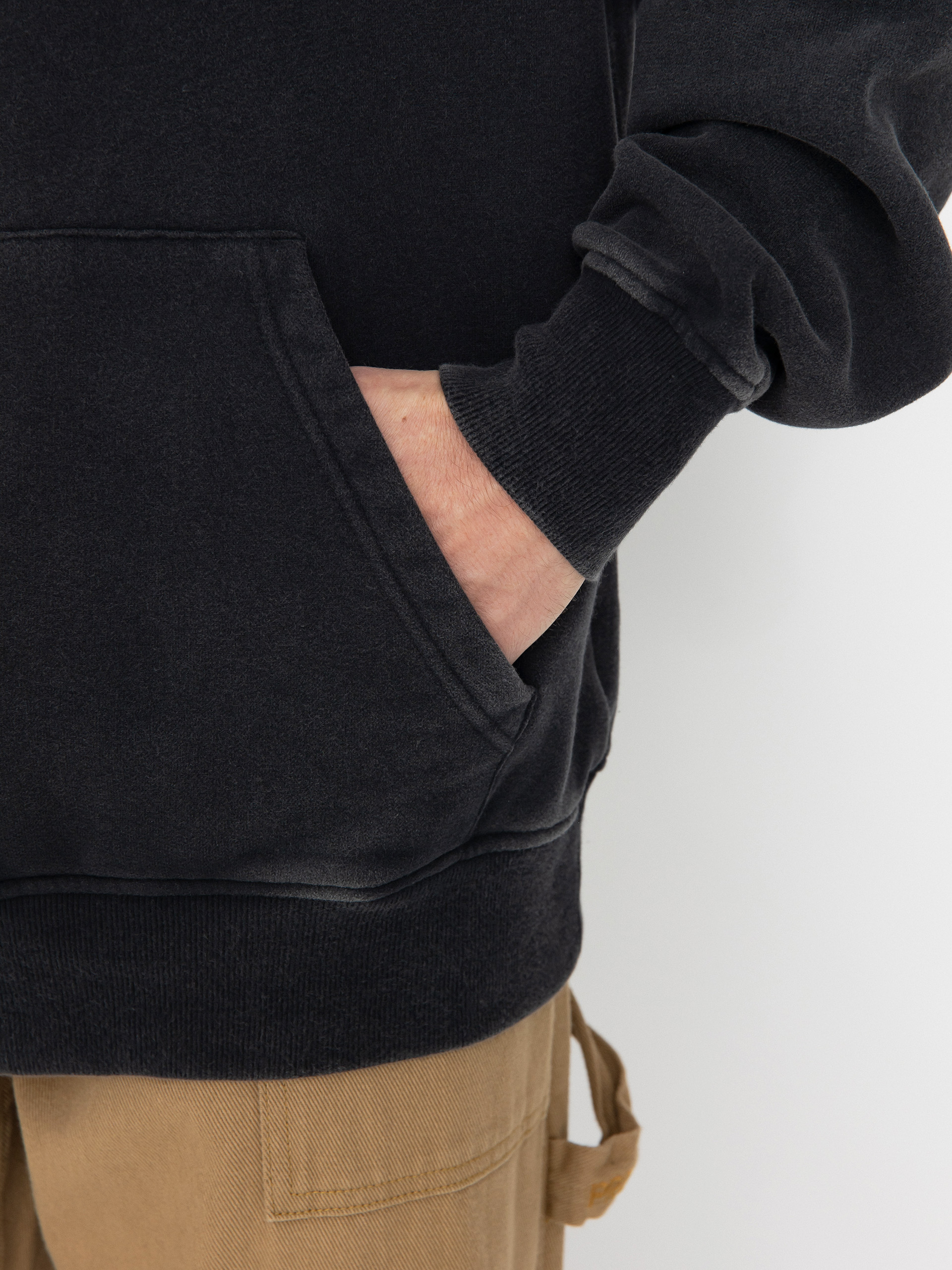 Mikina s kapucňou Prosto Washed HD (black)