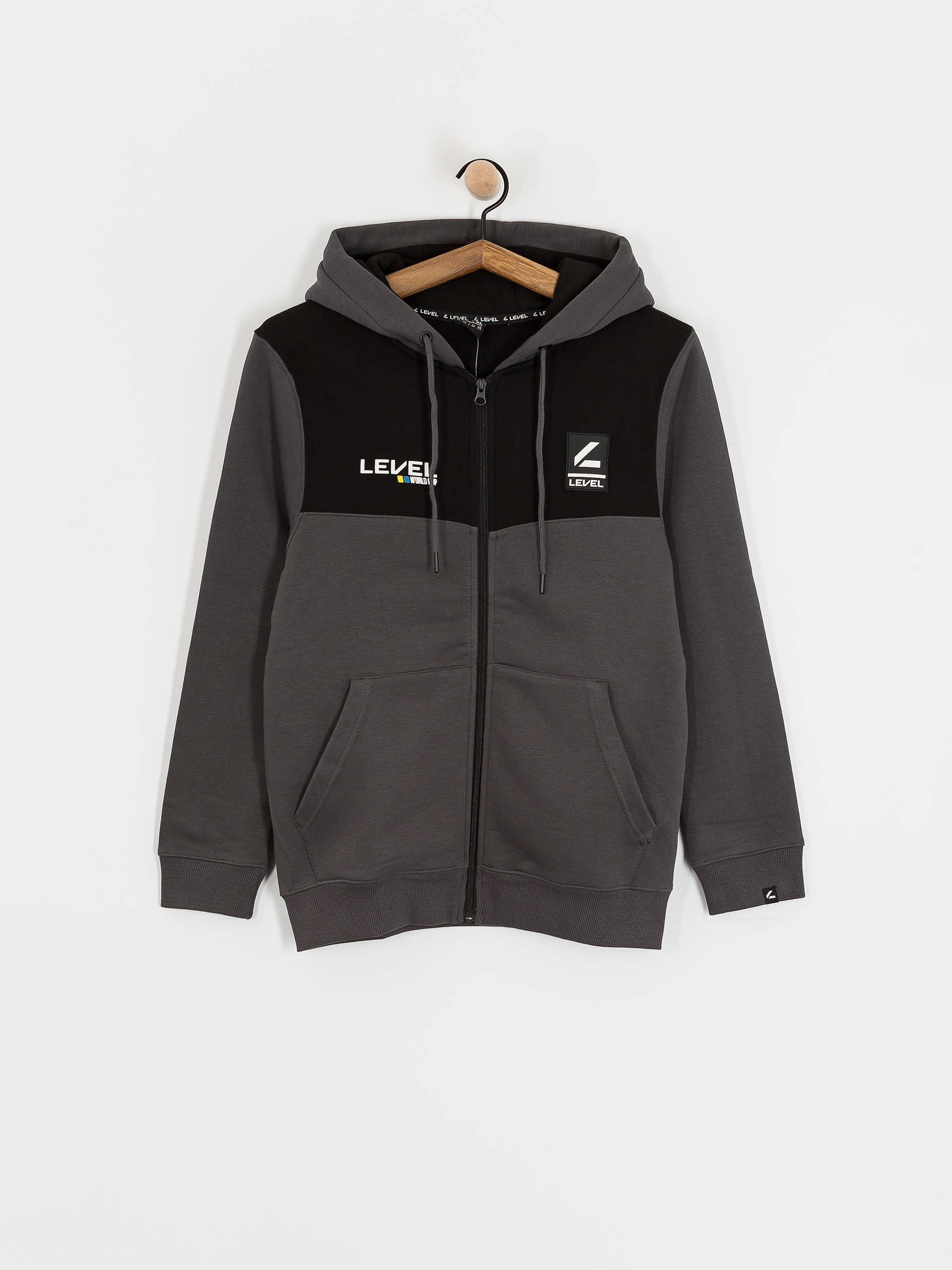 Mikina Level Hoodie Level Logo (anthracite)