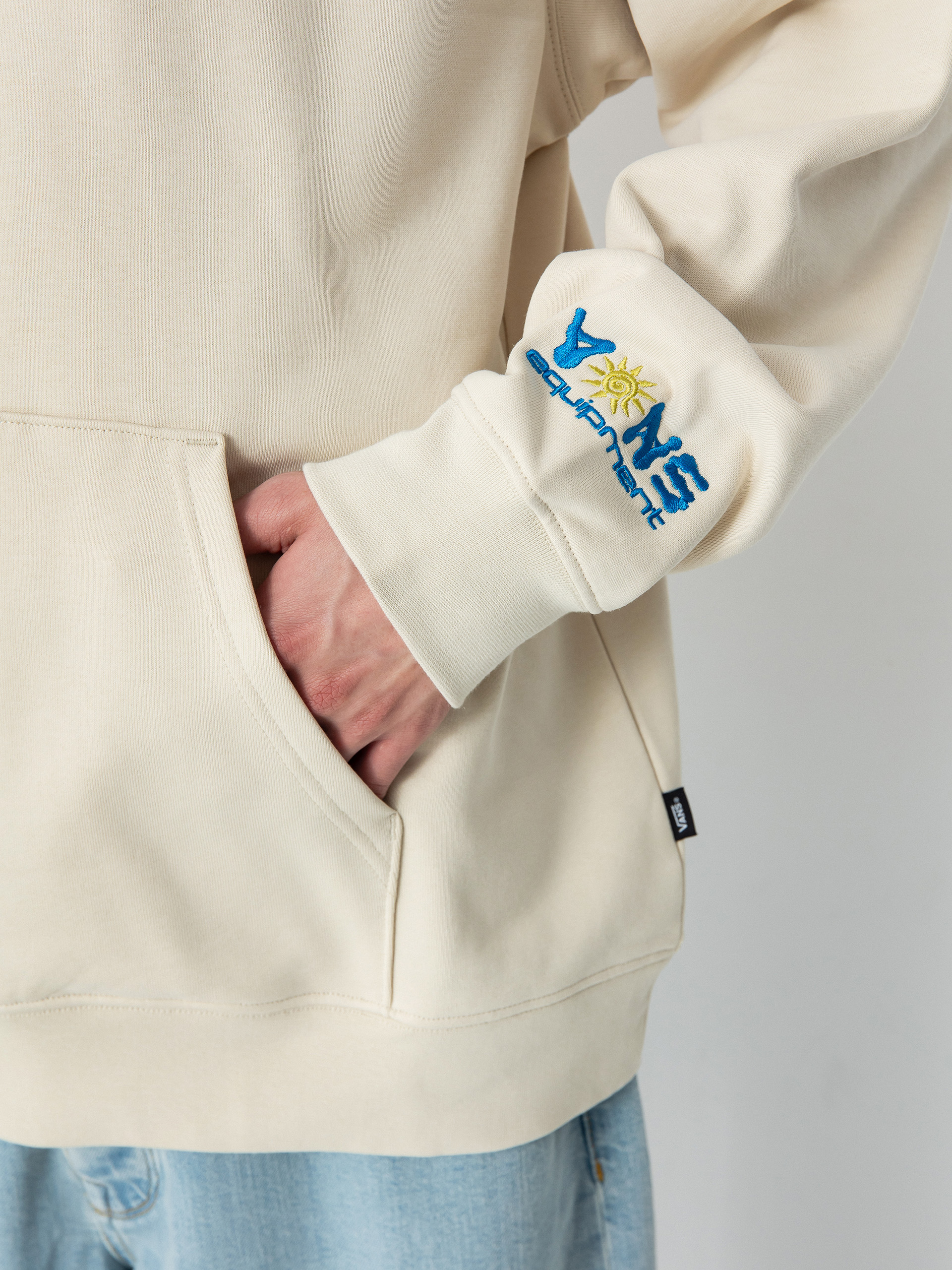 Mikina s kapucňou Vans Field Equipment Loose HD (oatmeal)