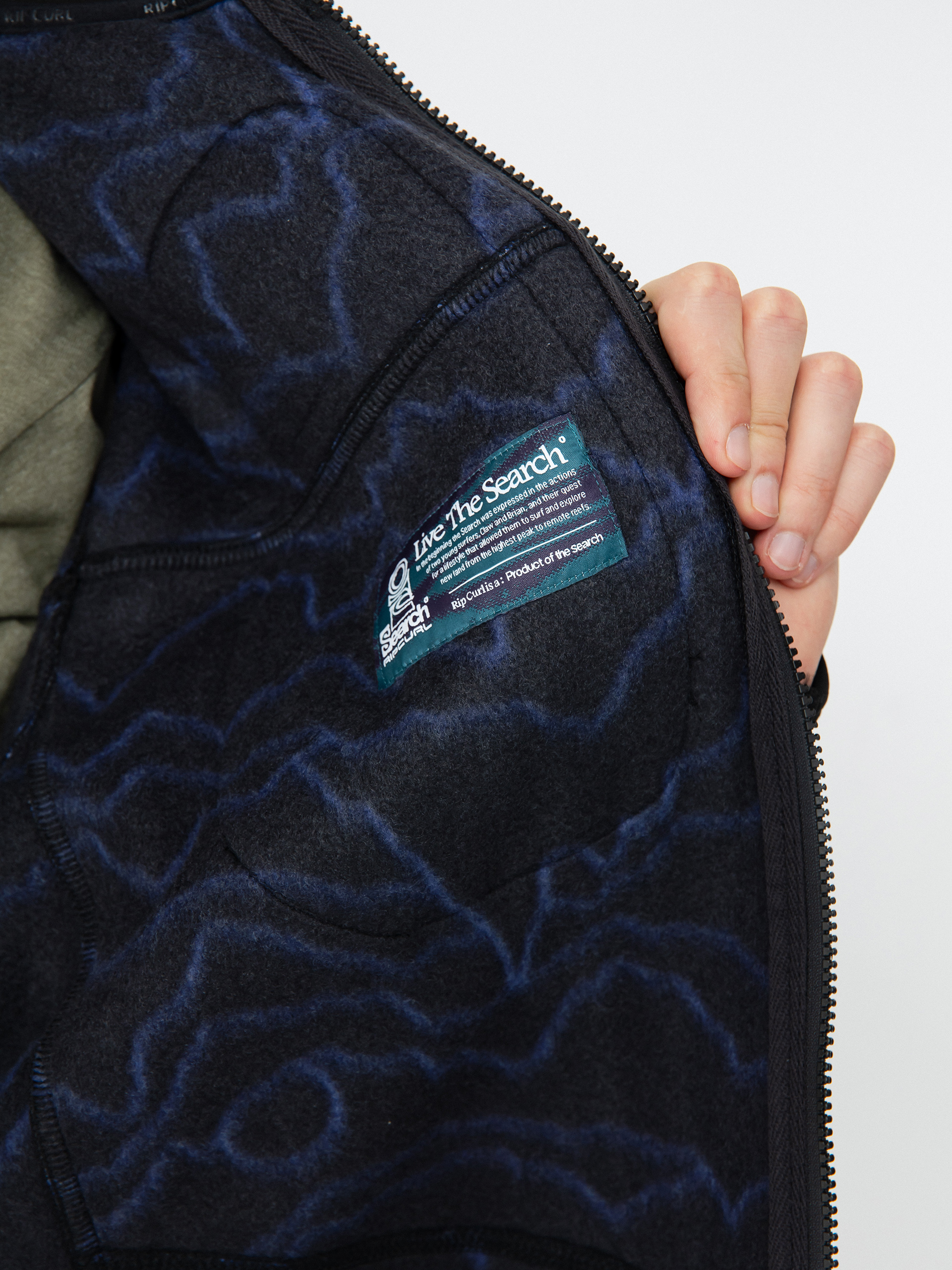 Pánsky Mikina Rip Curl Anti Series Search Zip Crew (black/berry)