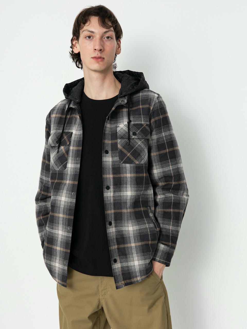 Pánska Snowboardová bunda Volcom Ins Riding Flannel (stone)