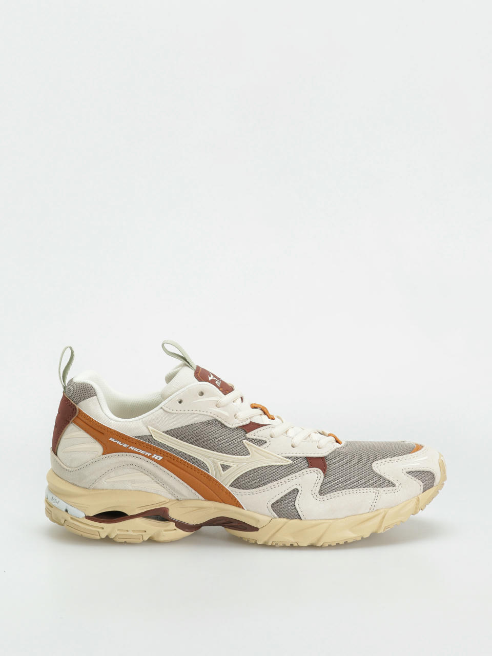 Topánky Mizuno Wave Rider 10 Premium (vintage khaki/summer sand/pumpkin spice)