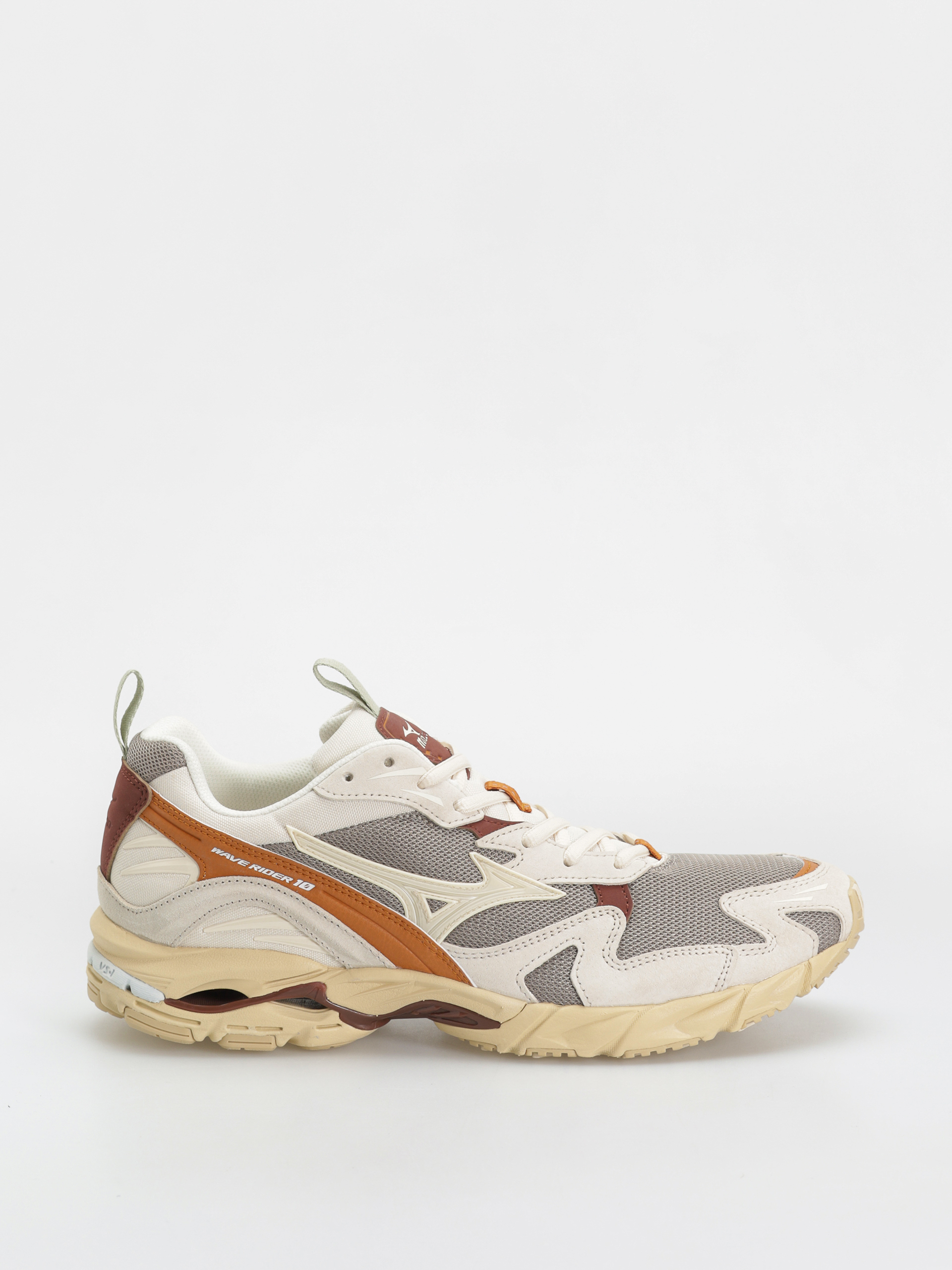 Topánky Mizuno Wave Rider 10 Premium (vintage khaki/summer sand/pumpkin spice)