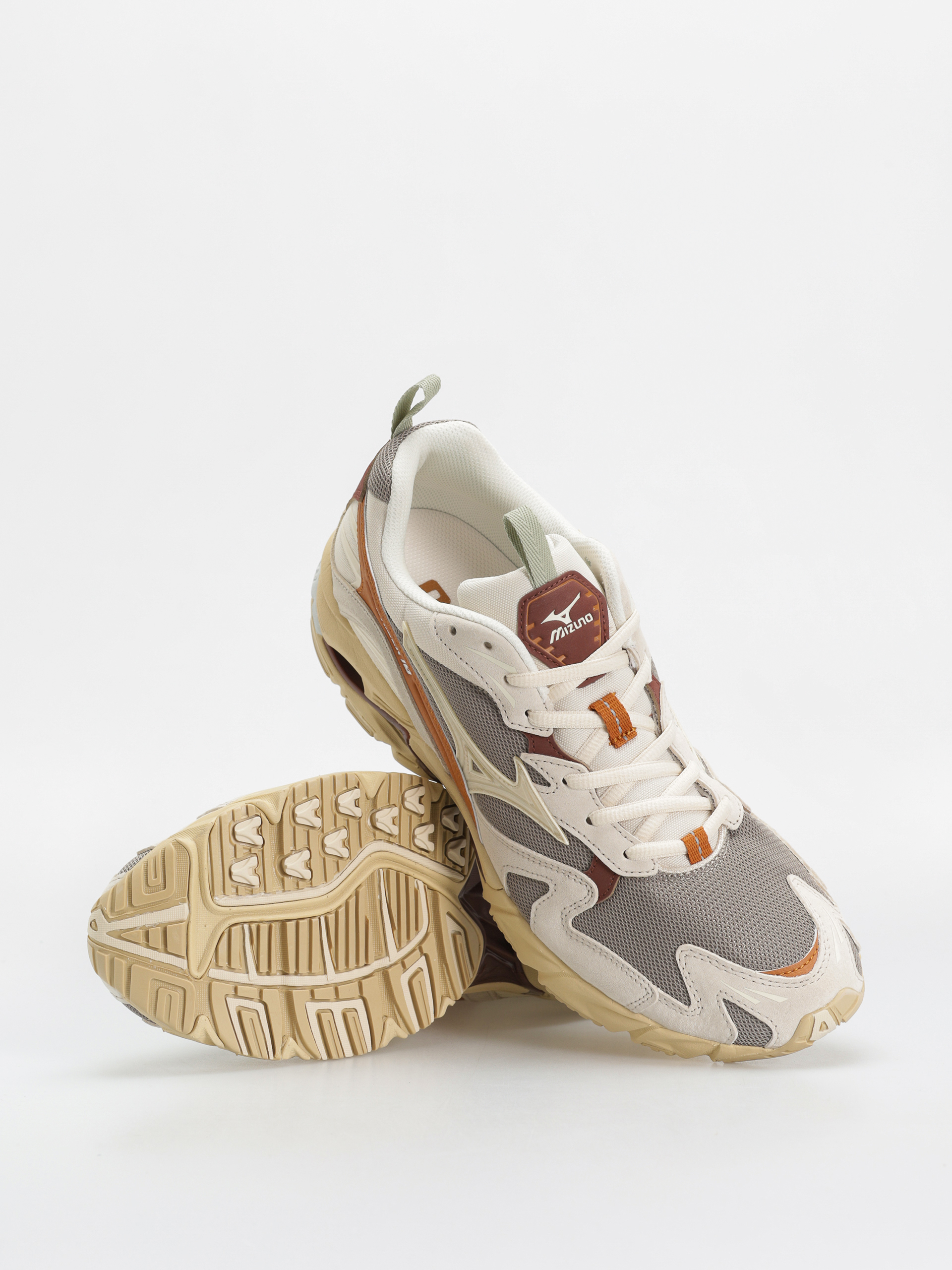 Topánky Mizuno Wave Rider 10 Premium (vintage khaki/summer sand/pumpkin spice)