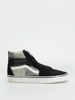 Topánky Vans Sk8 Hi (brushed plaid olive/black)