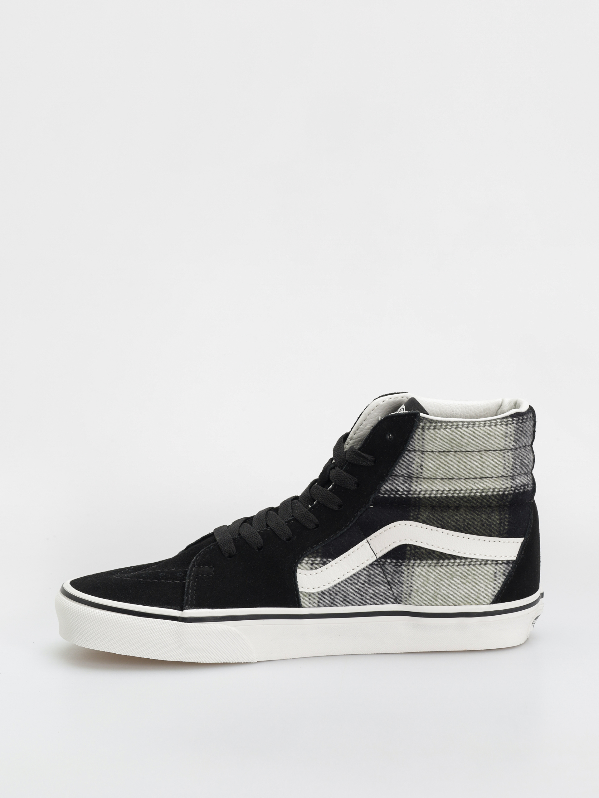 Topánky Vans Sk8 Hi (brushed plaid olive/black)