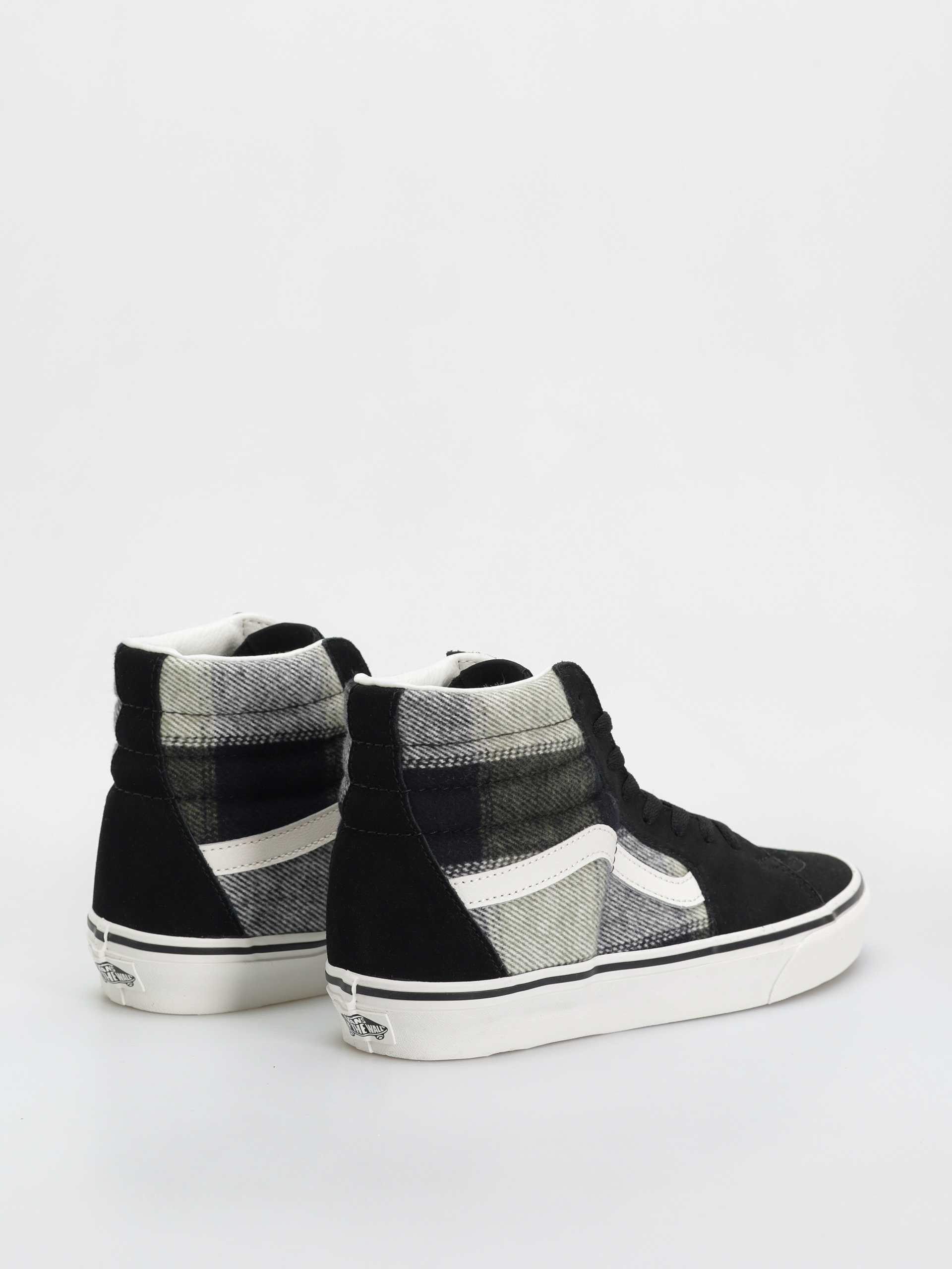 Topánky Vans Sk8 Hi (brushed plaid olive/black)