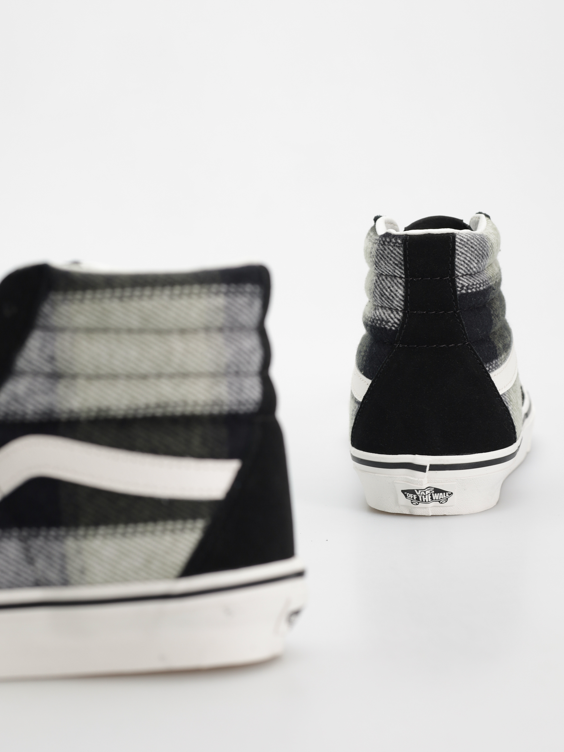 Topánky Vans Sk8 Hi (brushed plaid olive/black)