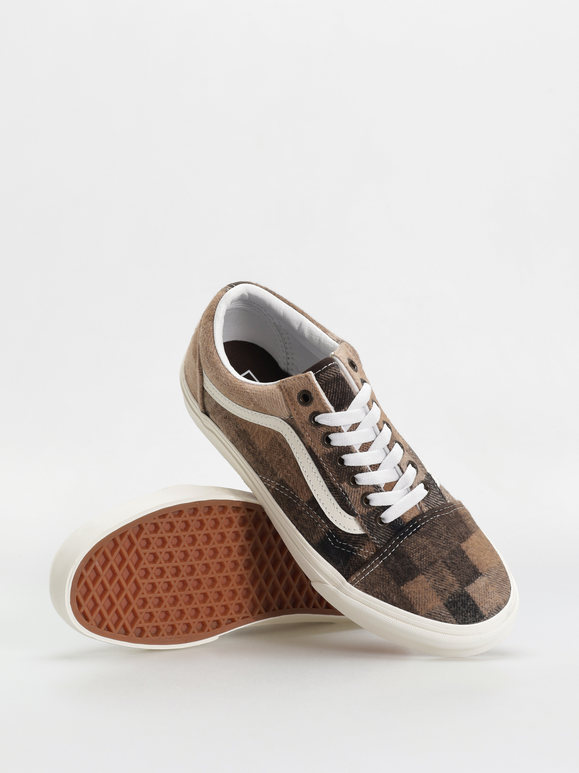 Topánky Vans Old Skool (sweater check brown)