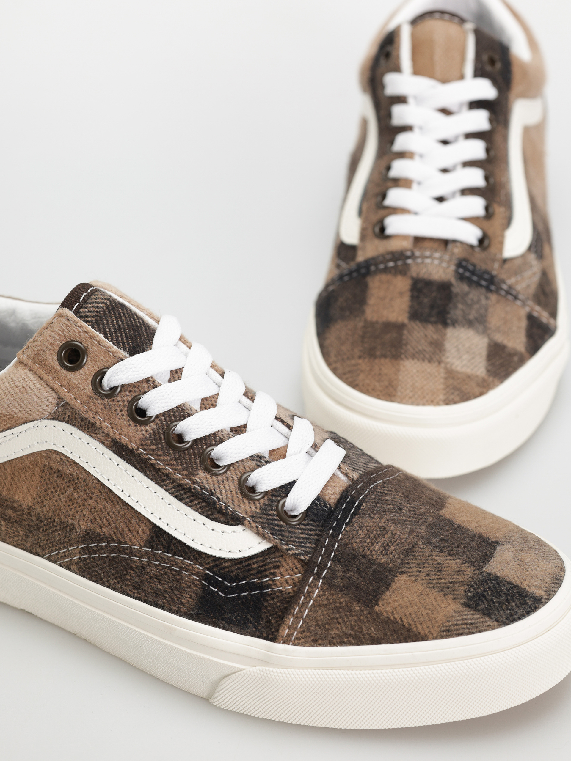 Topánky Vans Old Skool (sweater check brown)