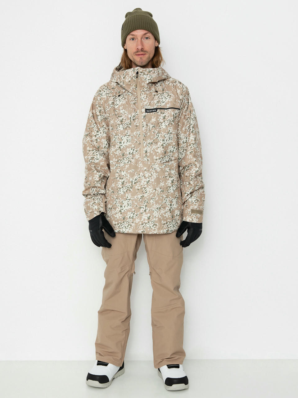 Pánska Snowboardová bunda Burton Pillowline Gore Tex Anorak (snowfall camo)