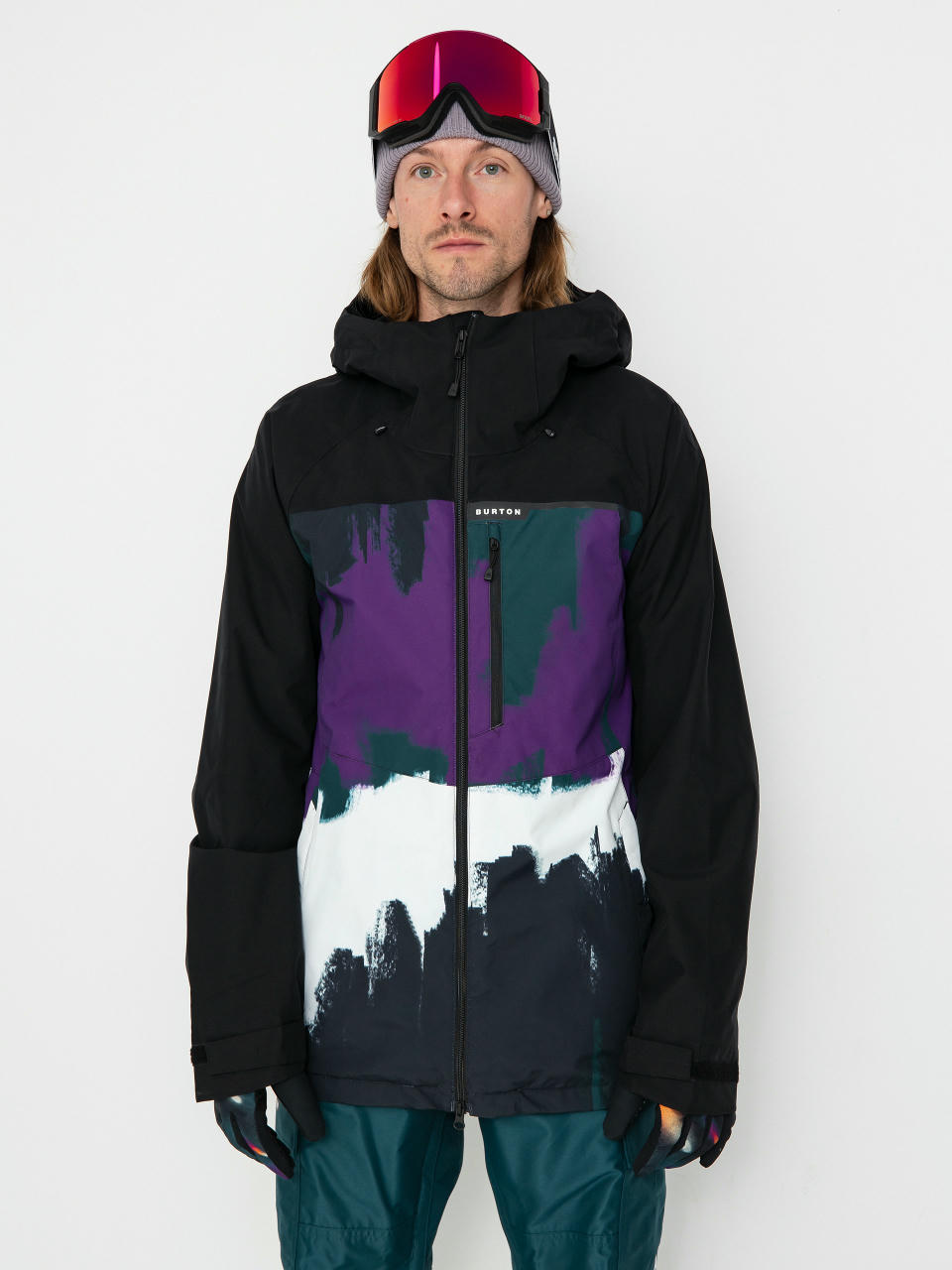 Pánska Snowboardová bunda Burton Lodgepole (true black/forest chalk)