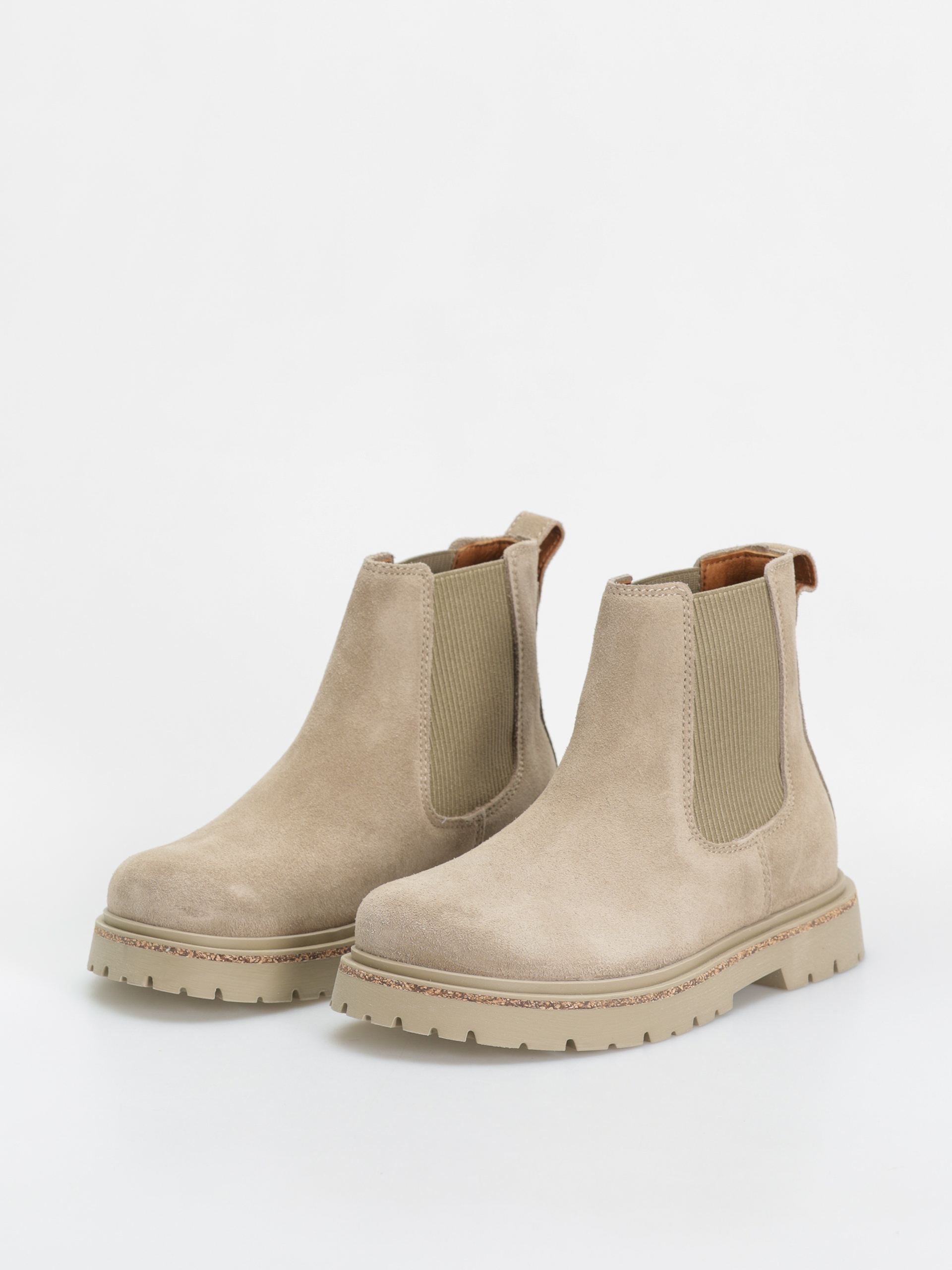 Topánky Birkenstock Highwood Slip On Women Suede Leather Narrow Wmn (taupe)