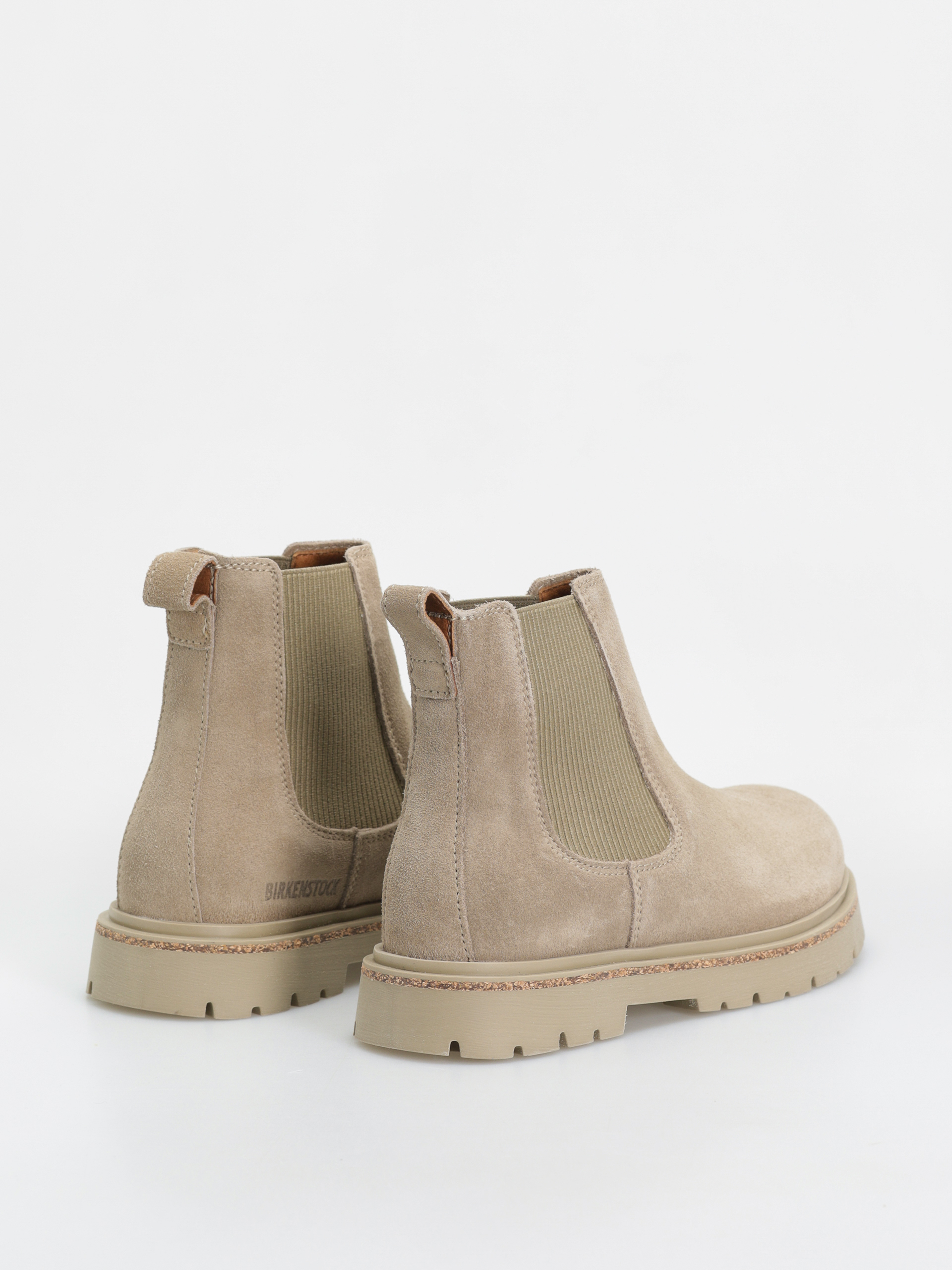 Topánky Birkenstock Highwood Slip On Women Suede Leather Narrow Wmn (taupe)