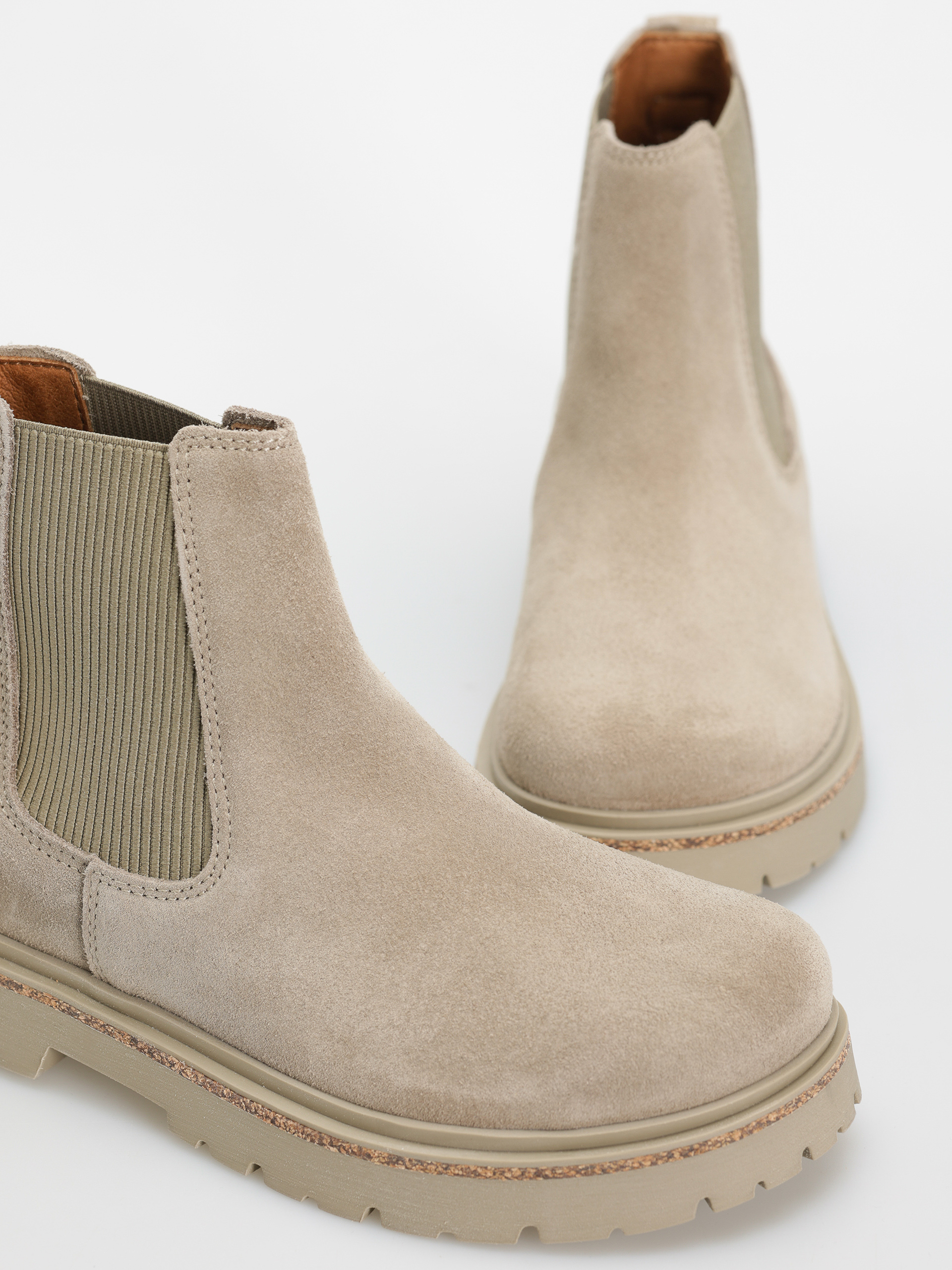 Topánky Birkenstock Highwood Slip On Women Suede Leather Narrow Wmn (taupe)