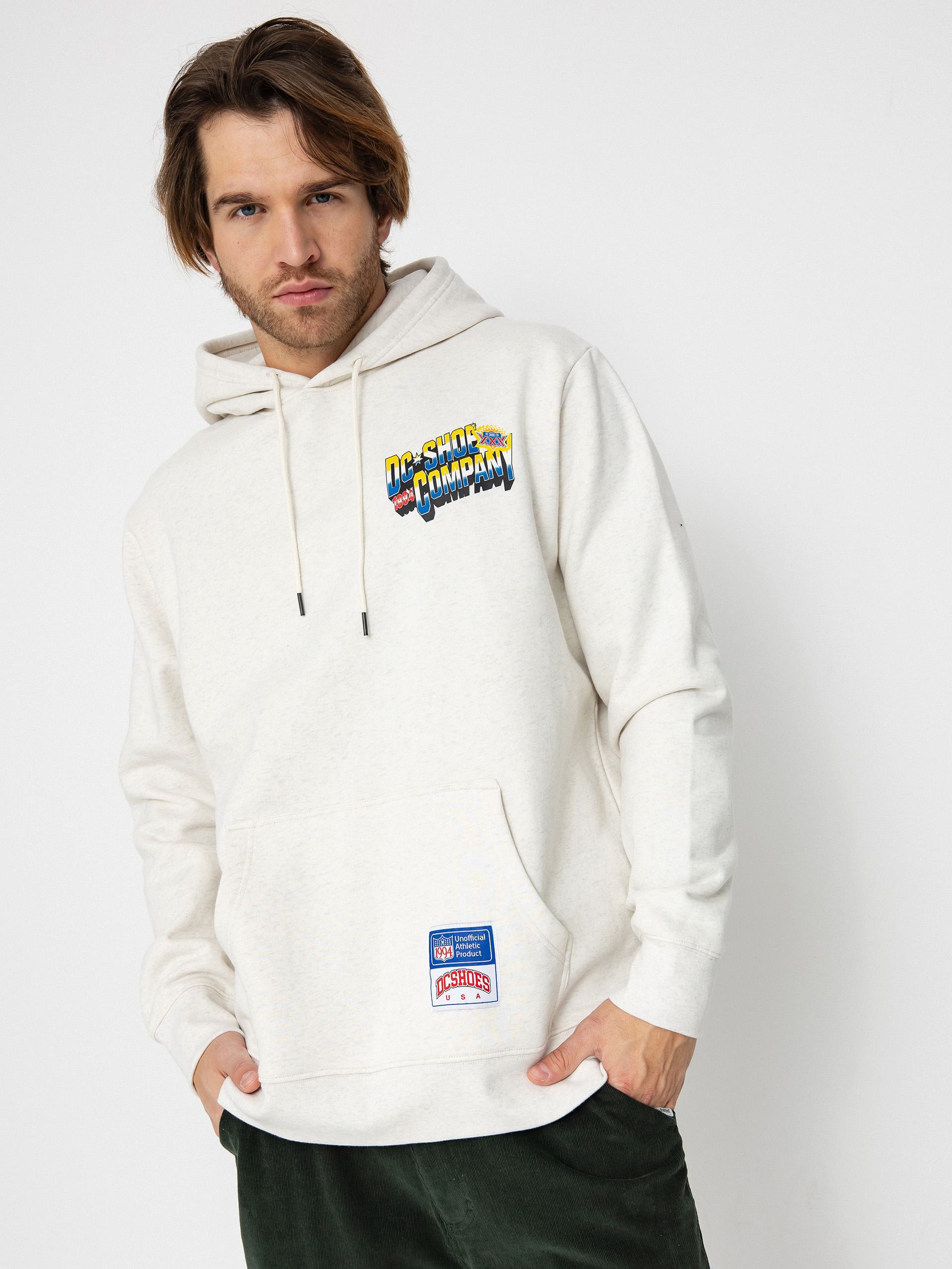 Mikina s kapucňou DC 94 Take Over HD (snow heather)