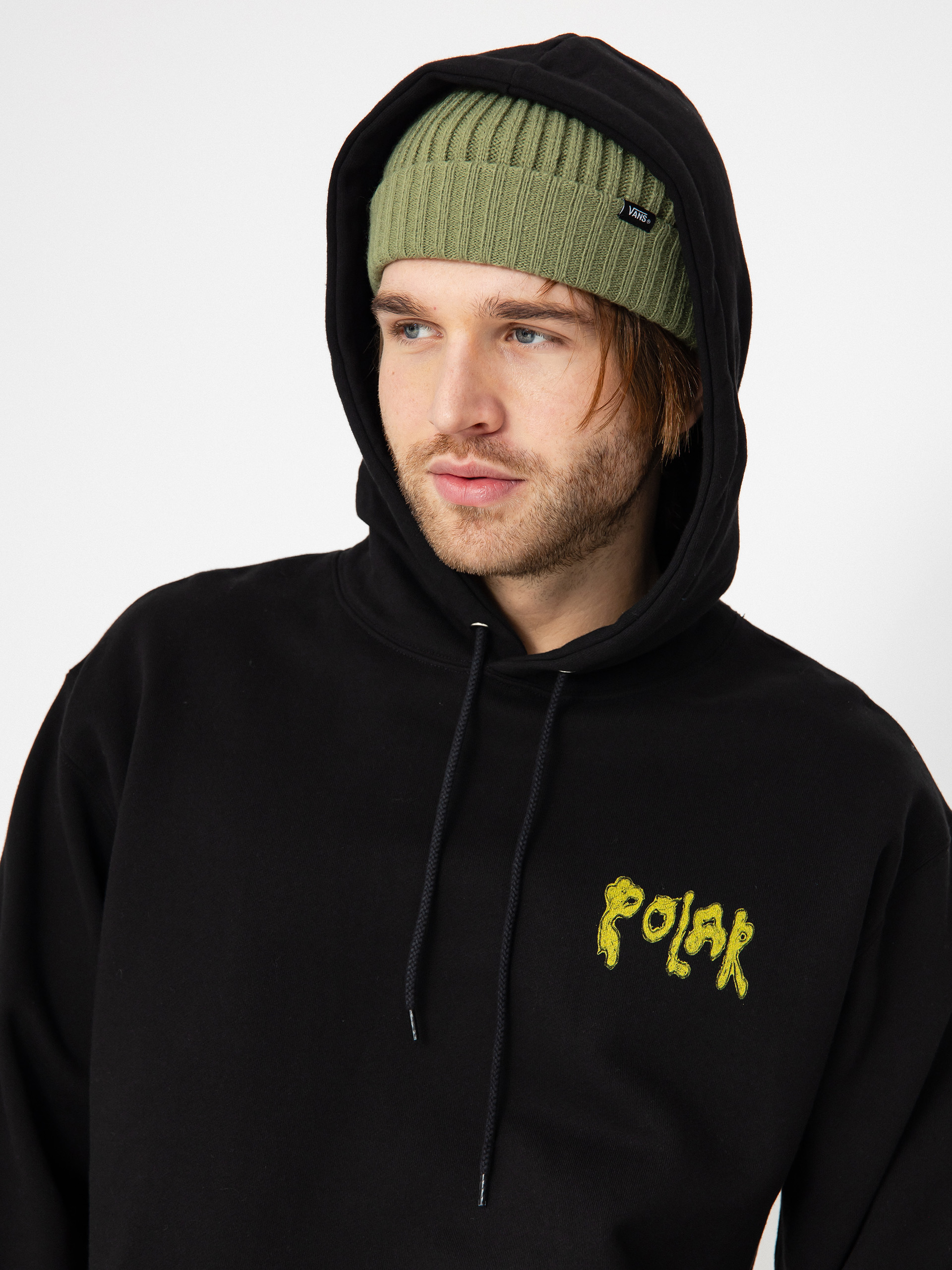 Mikina s kapucňou Polar Skate Dave Bear HD (black)