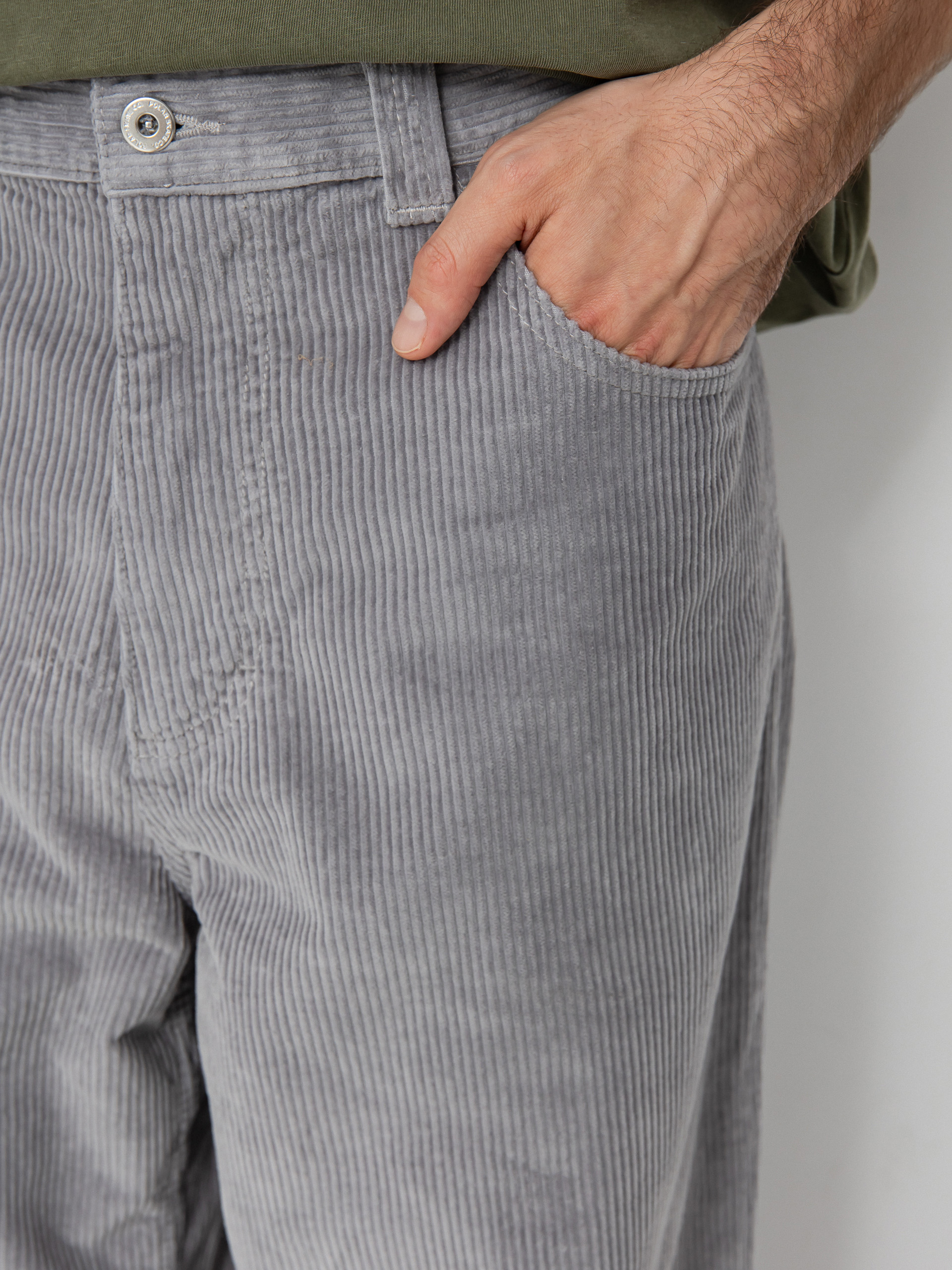 Nohavice Polar Skate Big Boy Cord (silver)