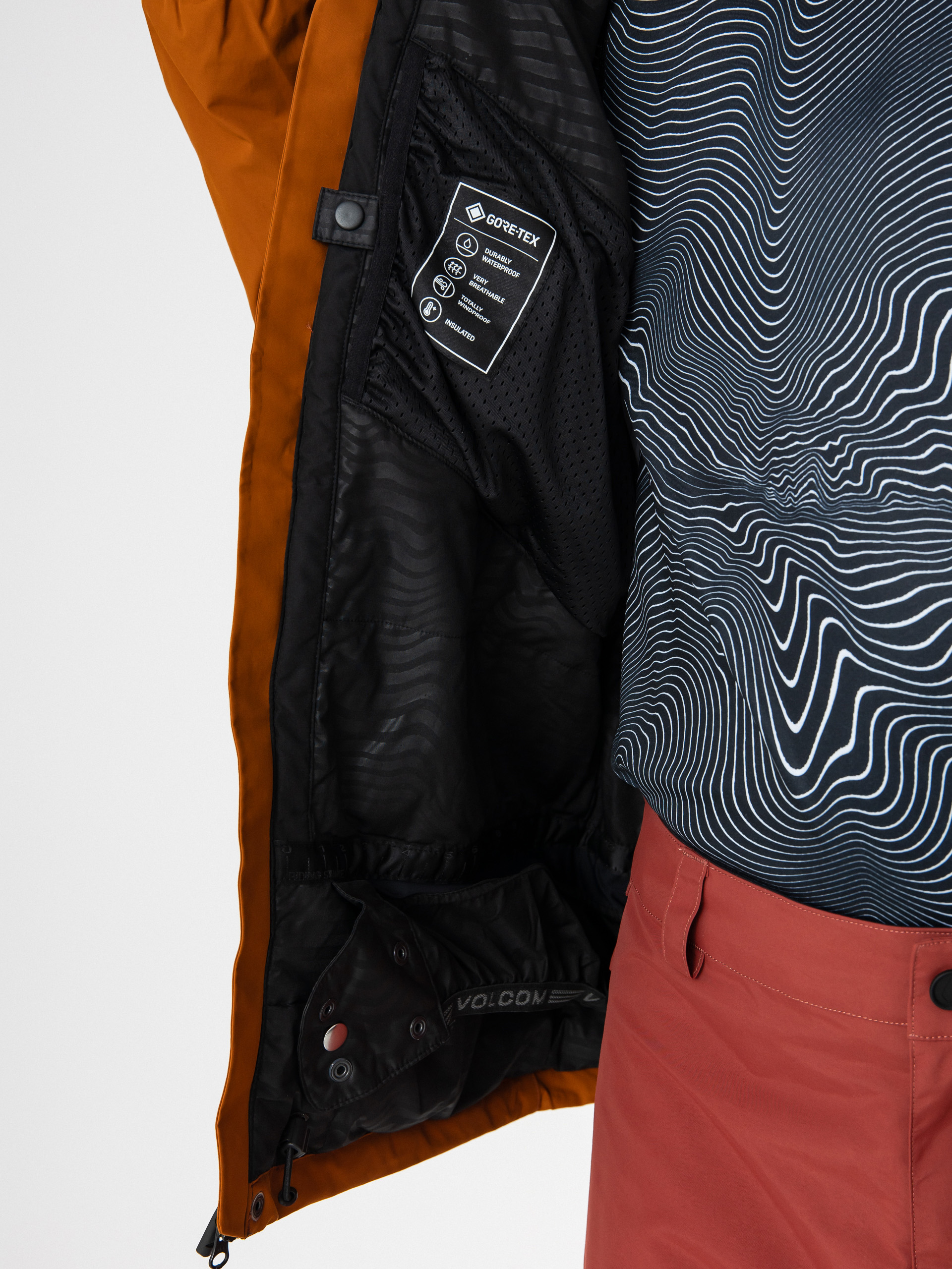 Pánska Snowboardová bunda Volcom L Ins Gore Tex (caramel)