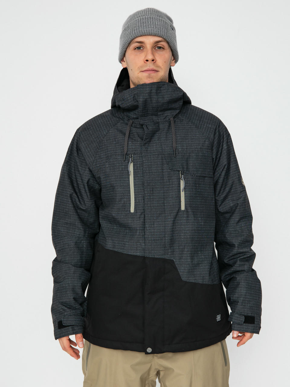 Pánska Snowboardová bunda 686 Geo Insulated (black ripstop colorblock)