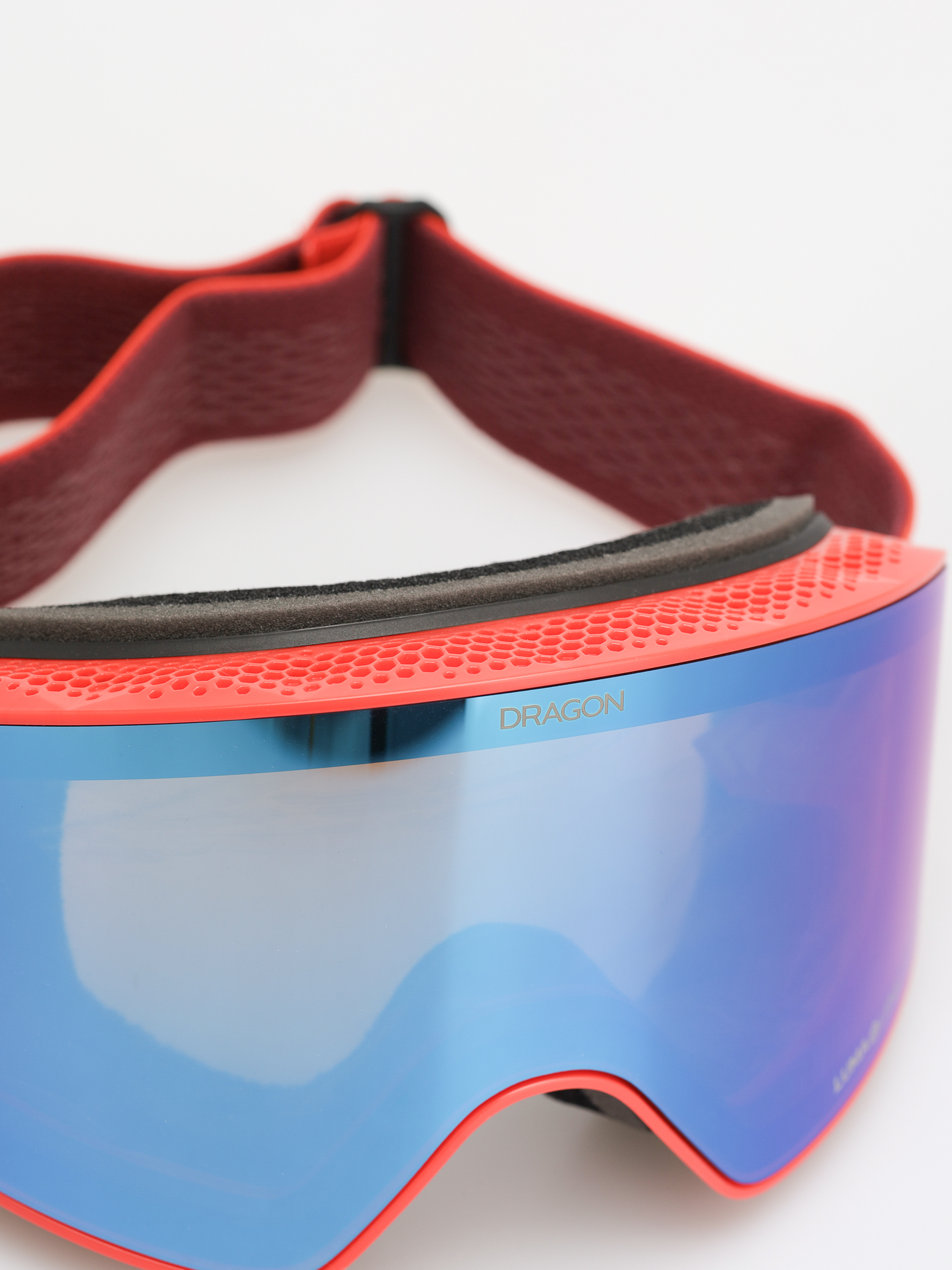 Snowboardové okuliare Dragon NFX MAG OTG (flame/lumalens blue ion+lumalens light rose)