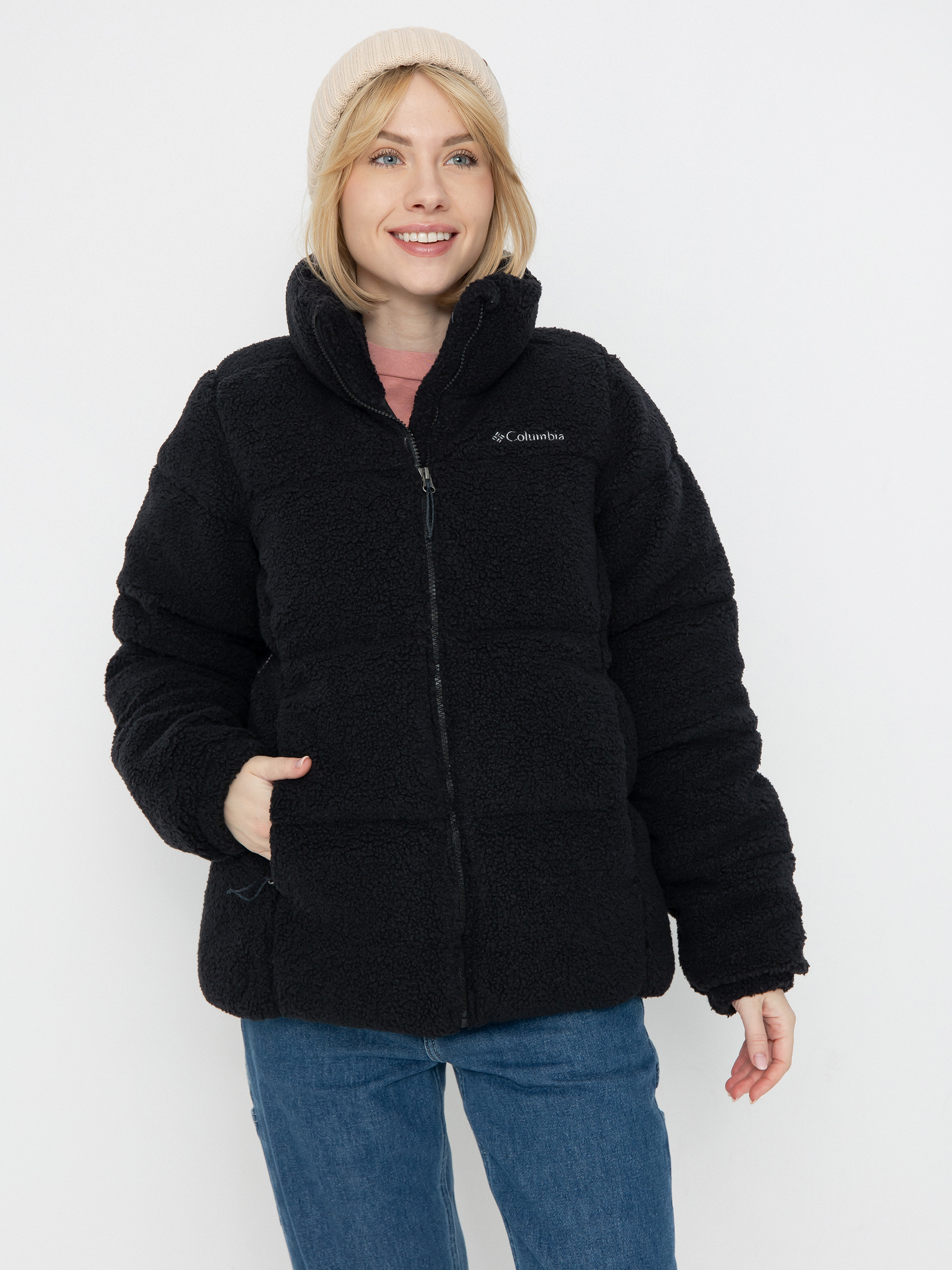 Bunda Columbia Puffect Sherpa Wmn (black)