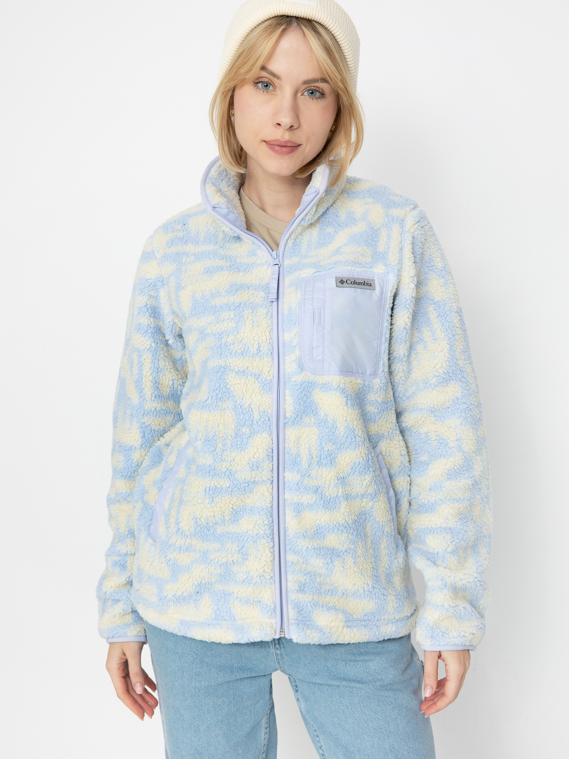 Flísová mikina Columbia West Bend Print Full Zip II Wmn (snowdrift highl)