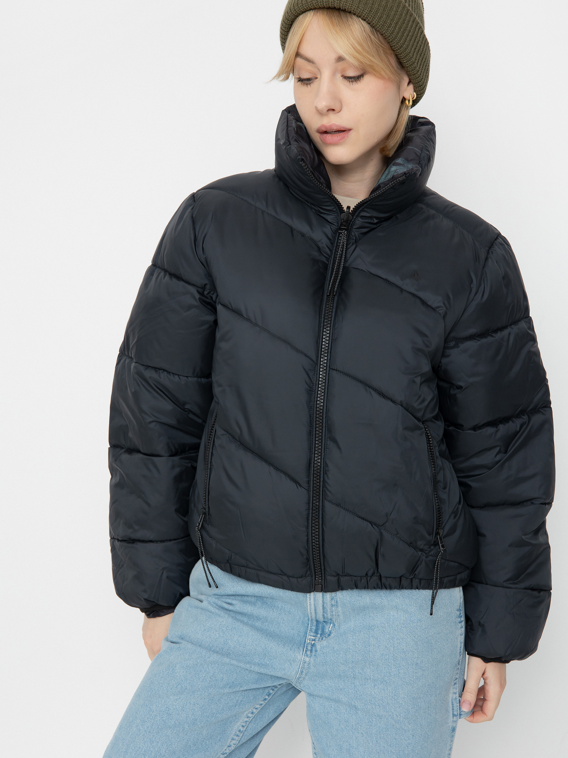 Bunda Volcom Stone Sense Reversible Puff Wmn (black)