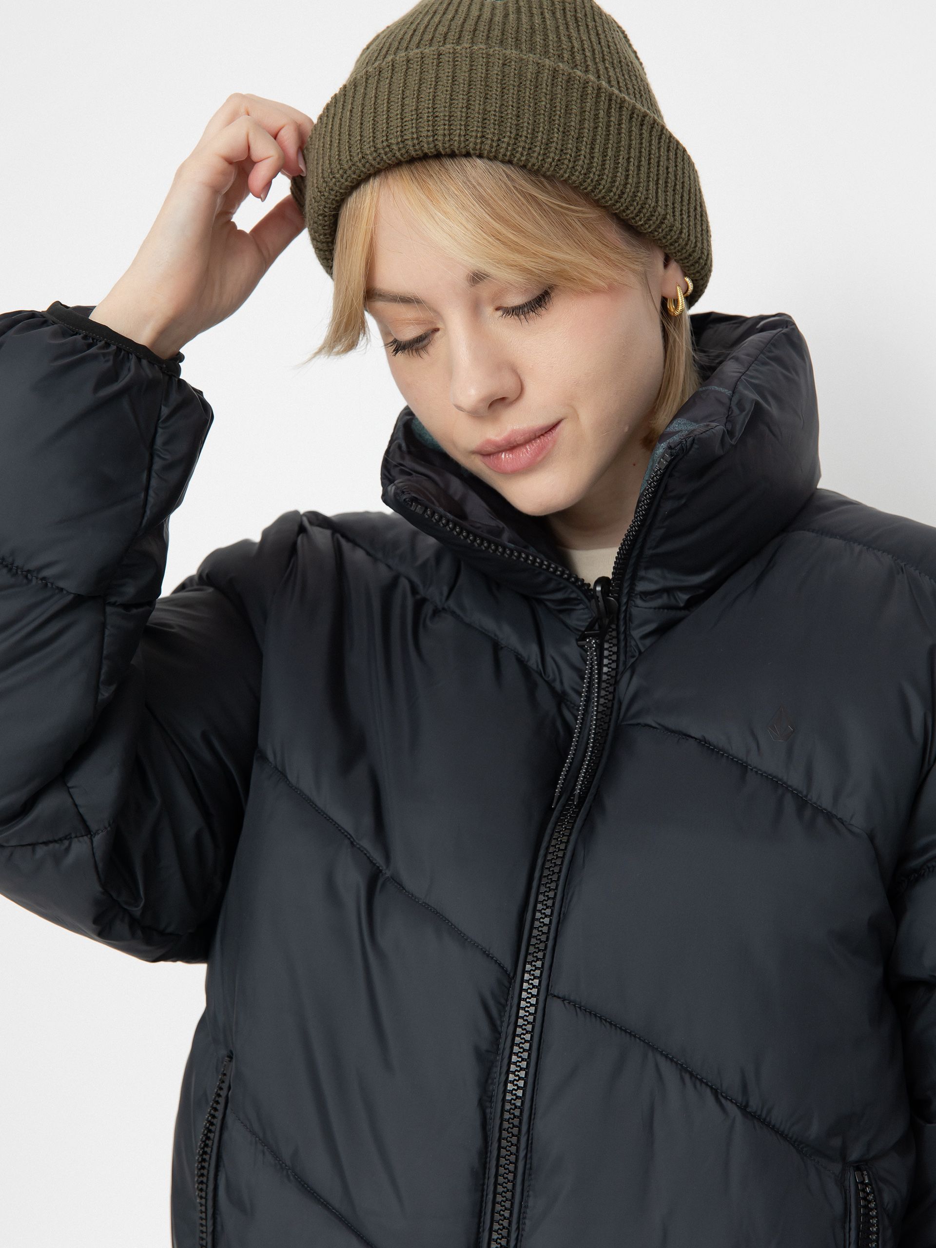 Bunda Volcom Stone Sense Reversible Puff Wmn (black)