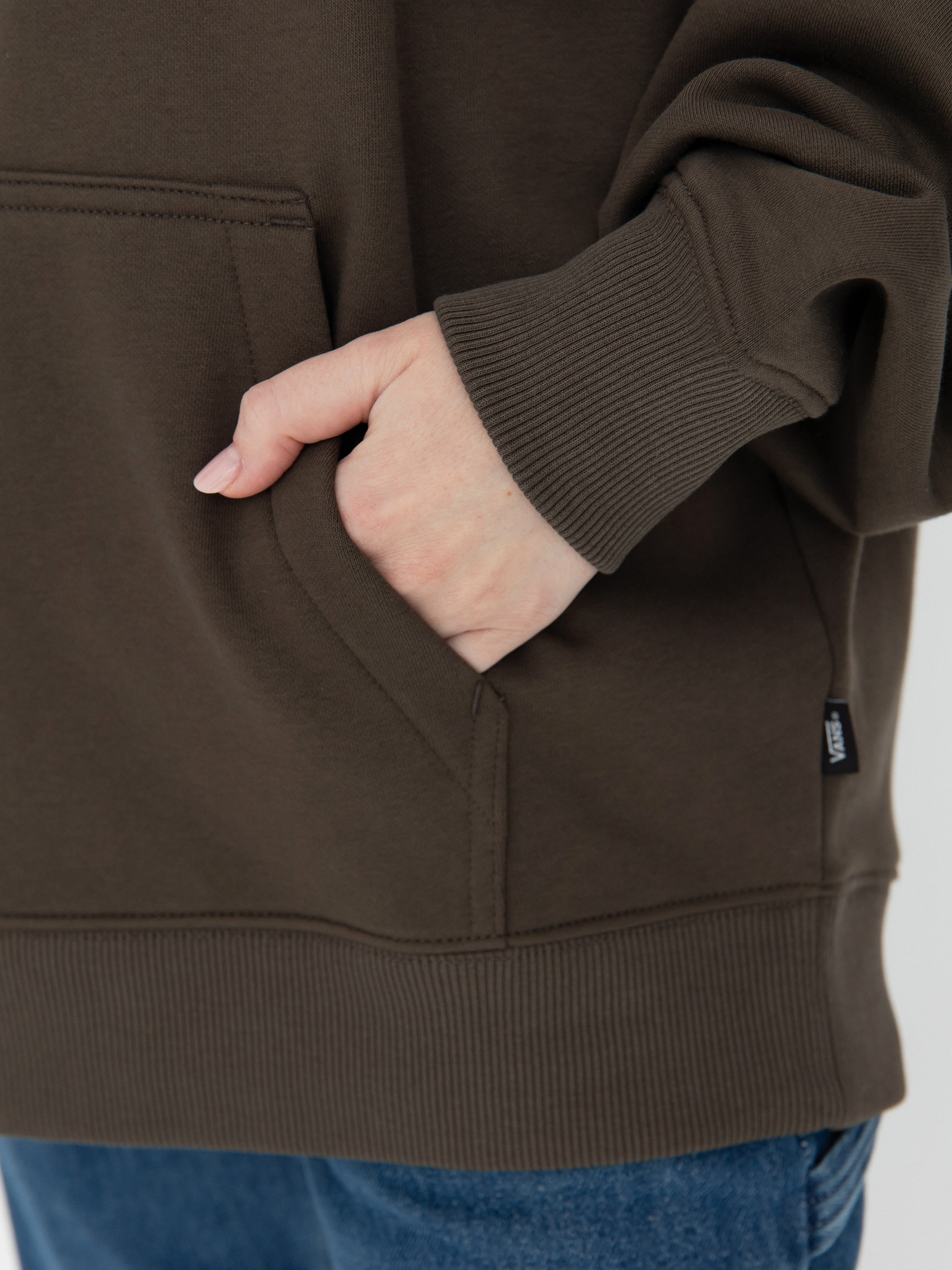 Mikina s kapucňou Vans Harmonious Os HD Wmn (turkish coffee)