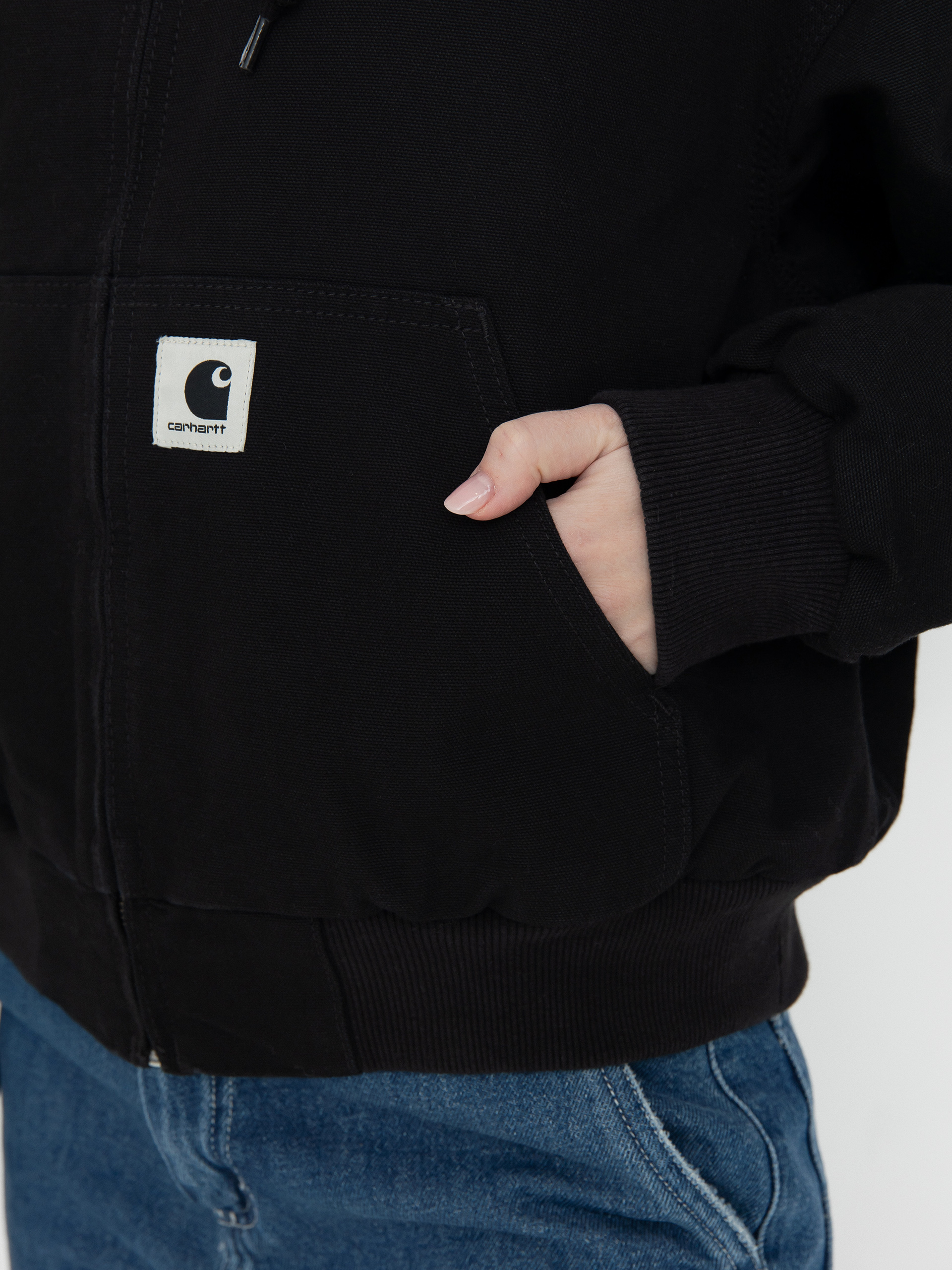 Bunda Carhartt WIP OG Active Wmn (black rinsed canvas)