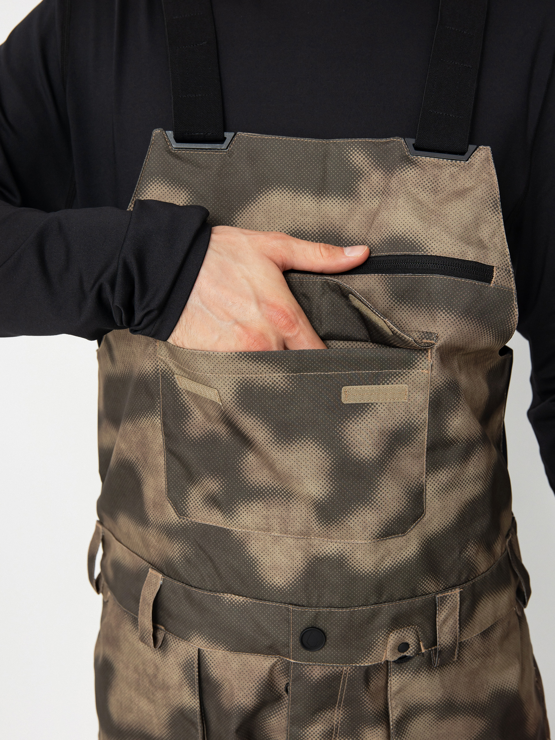 Pánske Snowboardové nohavice Volcom Roan Bib Overall (camouflage)