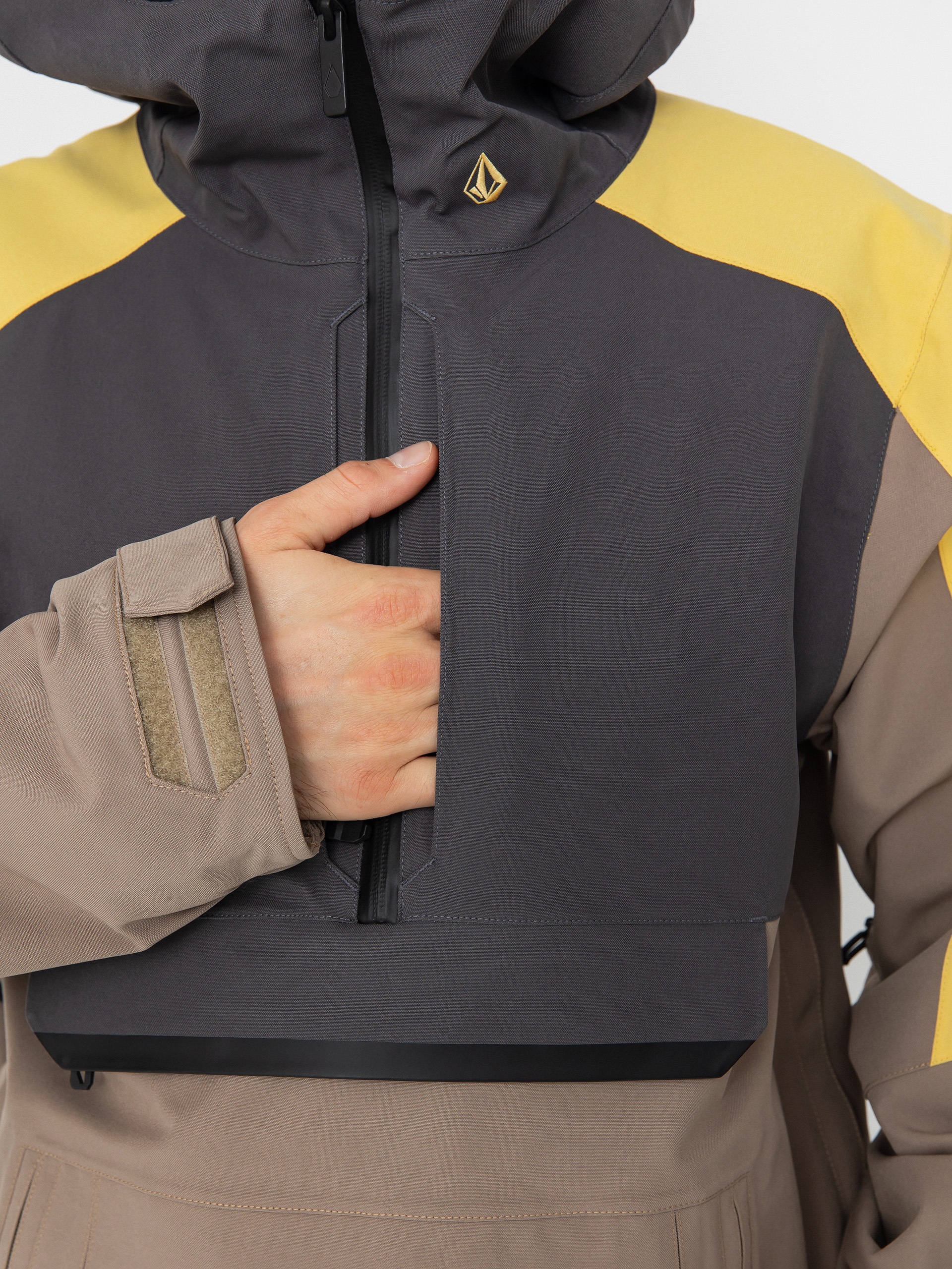 Pánska Snowboardová bunda Volcom Brighton Pullover (chestnut brown)