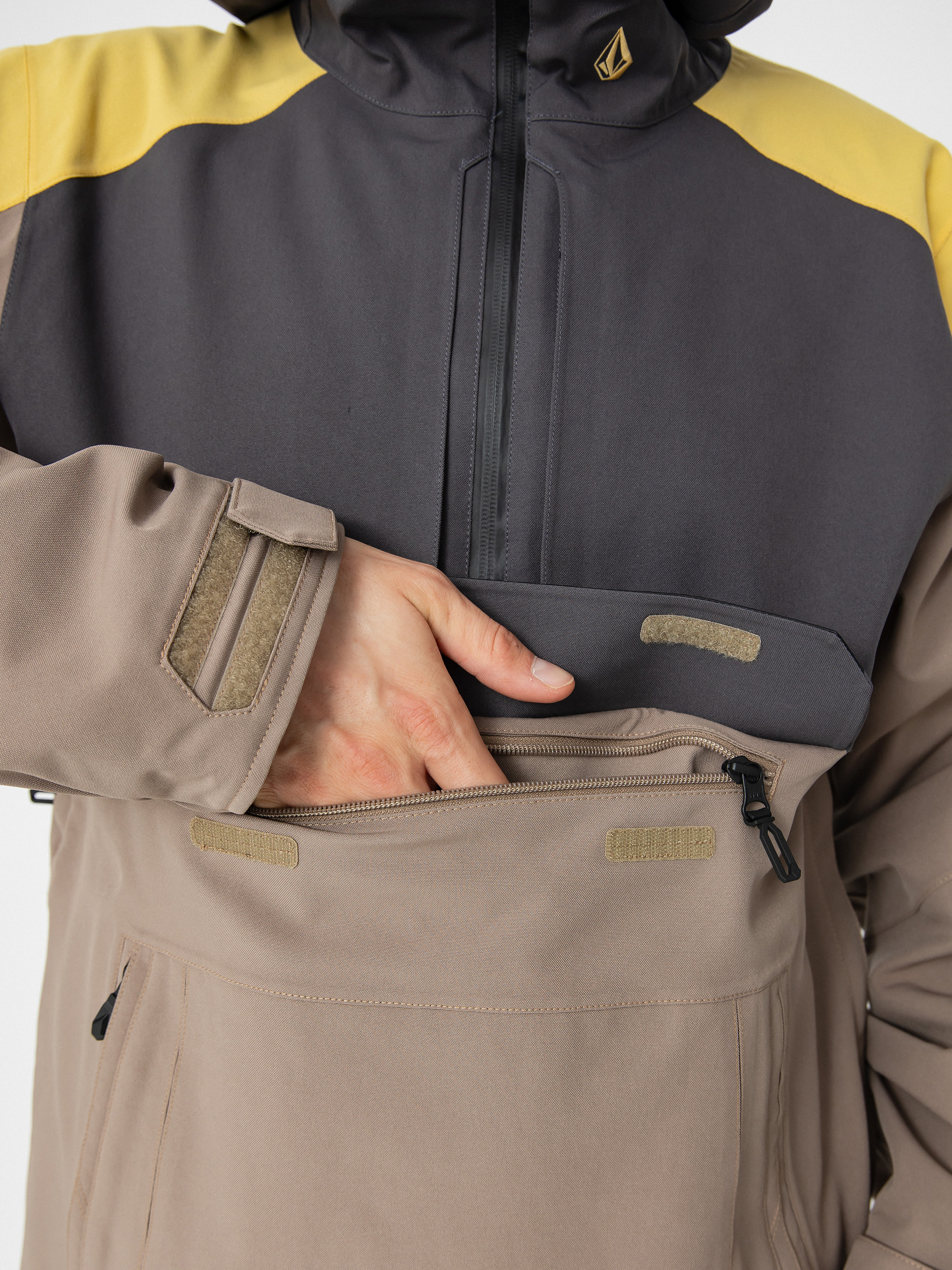 Pánska Snowboardová bunda Volcom Brighton Pullover (chestnut brown)